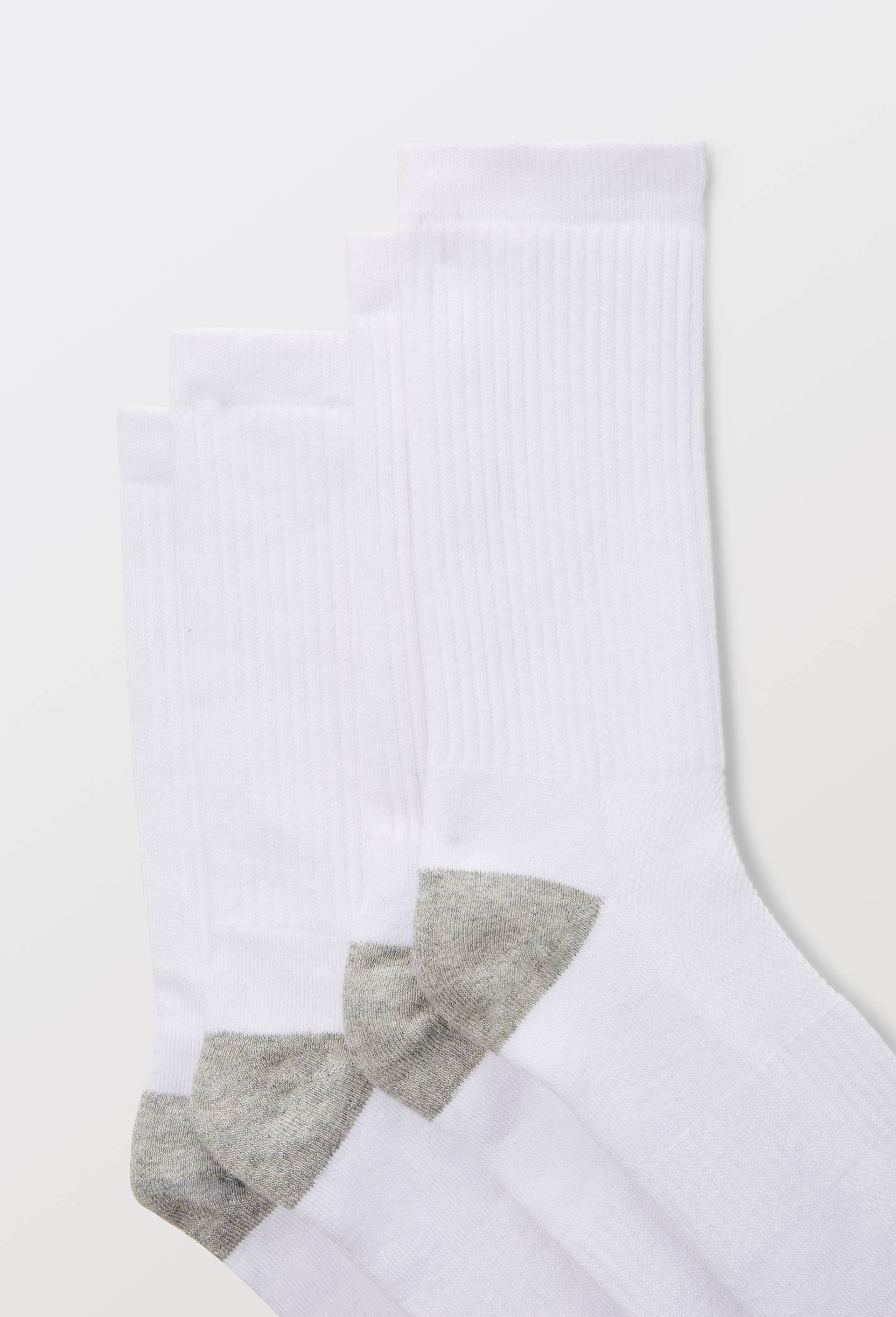 Lot de 2 paires de chaussettes en coton de SPORT, certifi&eacute; OEKO-TEX, Blanc, large image number 1