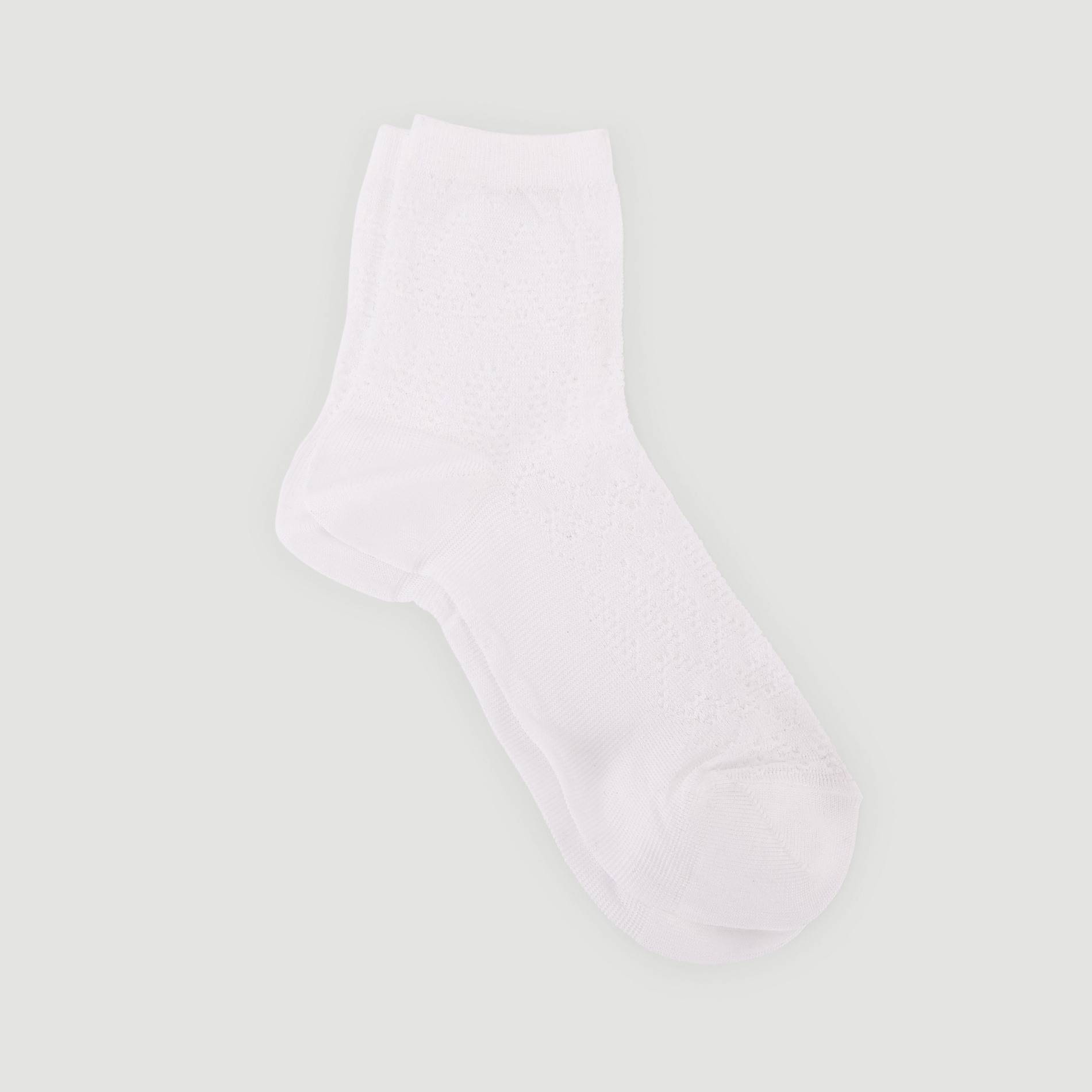 Socquettes ajourées, Blanc, large image number 1