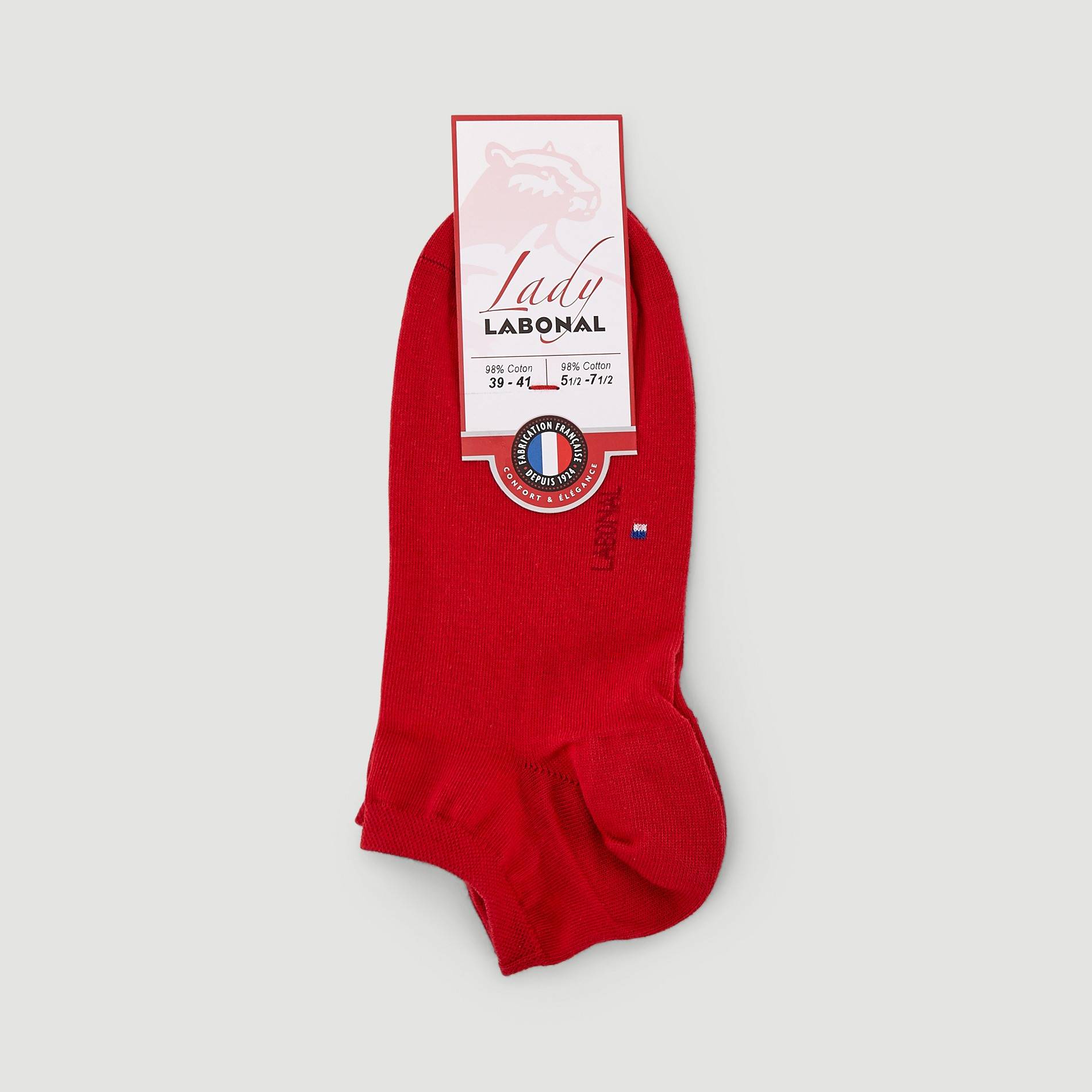Paire de mini-socquettes en coton LABONAL, Rouge, swatch image