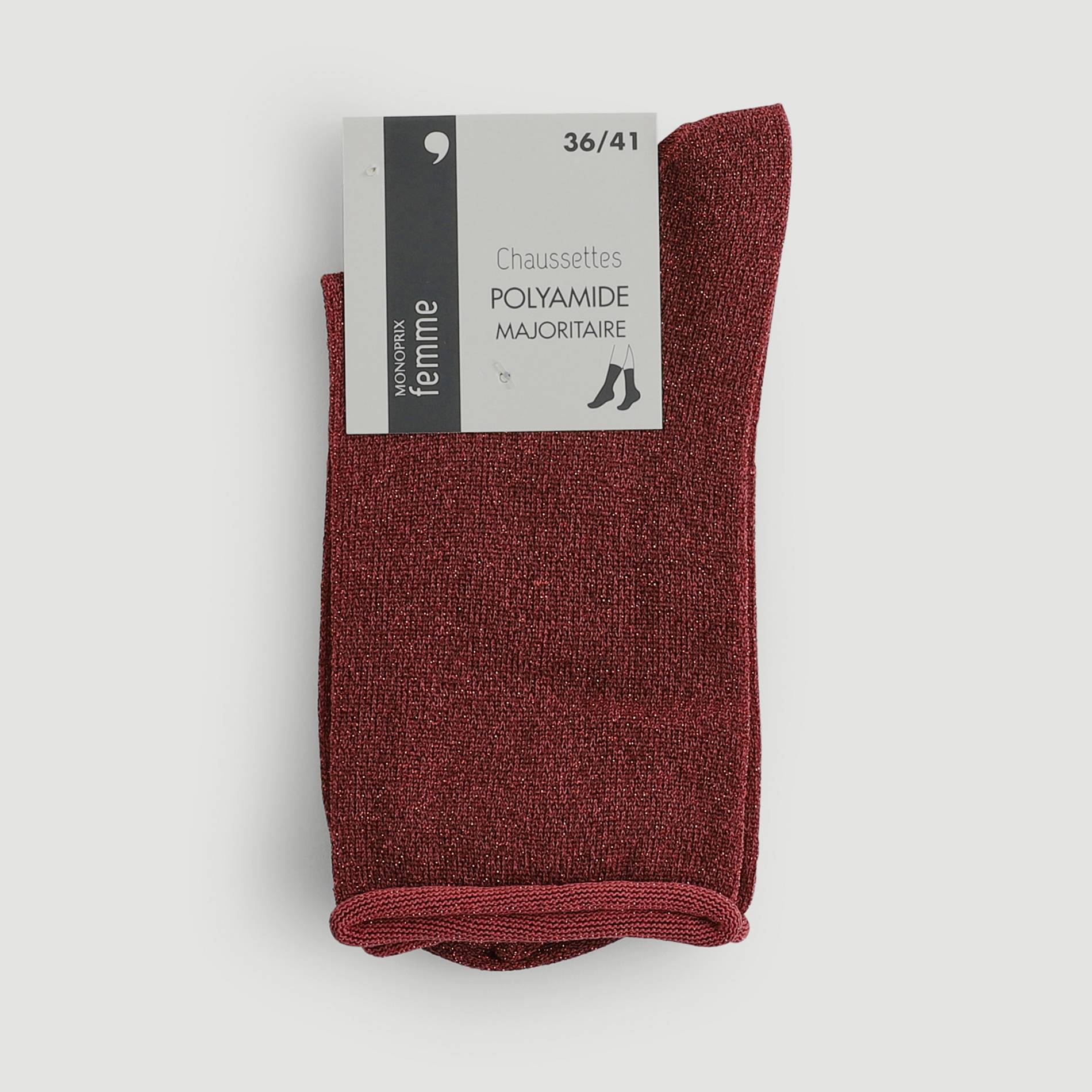 Chaussettes lurex, Rose, large image number 0