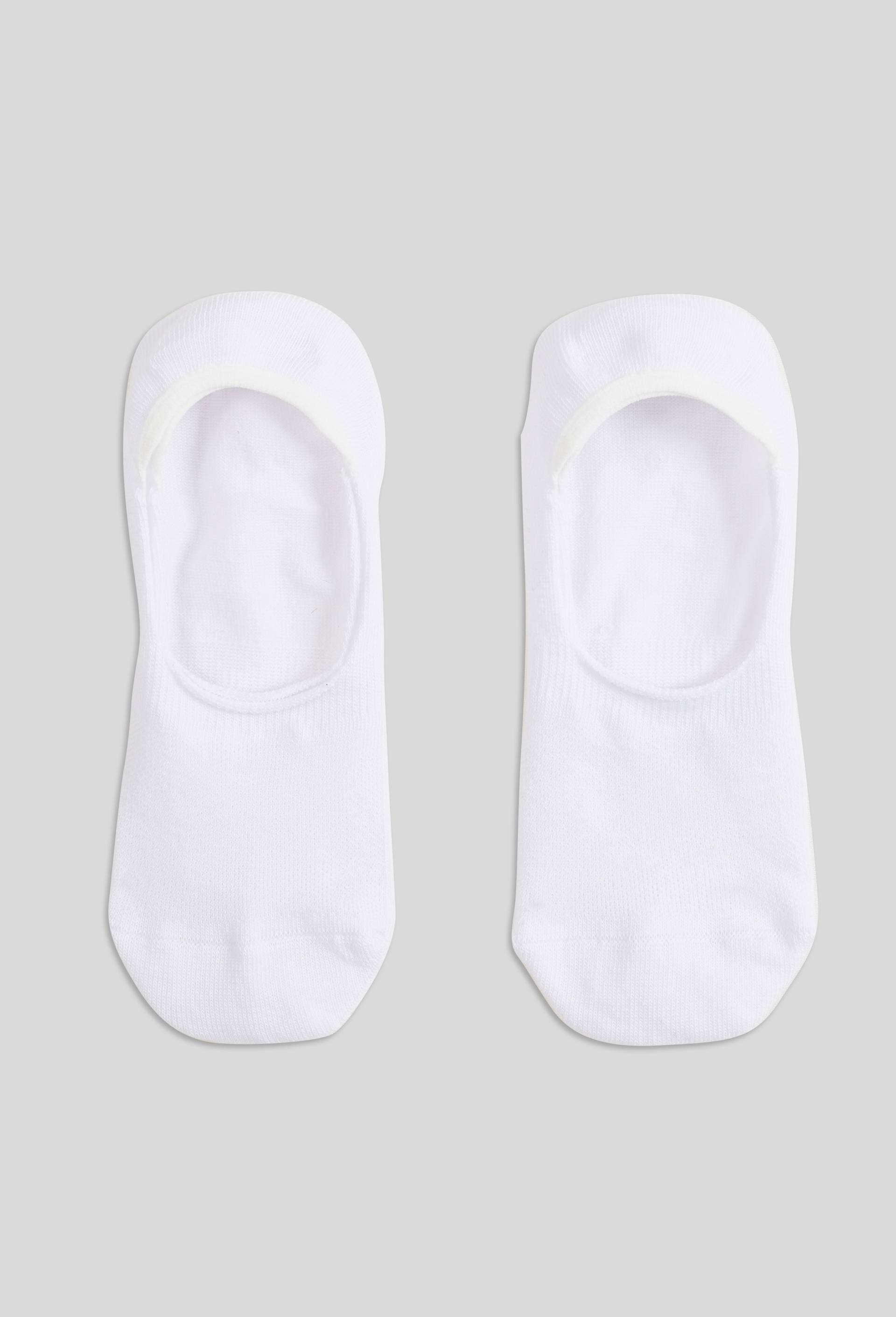 Lot de 2 prot&egrave;ge-pied en coton sp&eacute;cial baskets, Blanc, swatch image