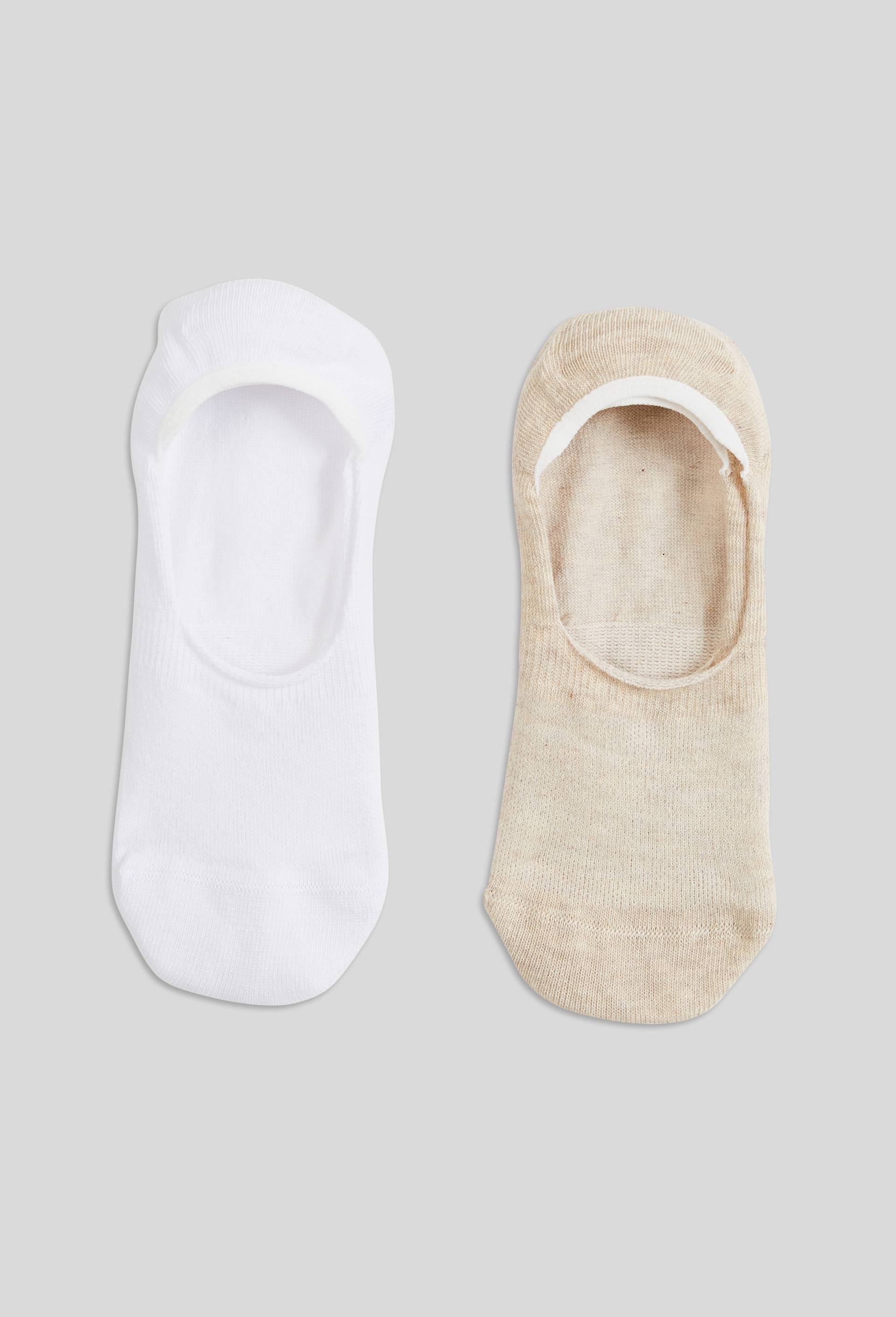 Lot de 2 prot&egrave;ge-pied en coton sp&eacute;cial baskets, Beige clair, large image number 0