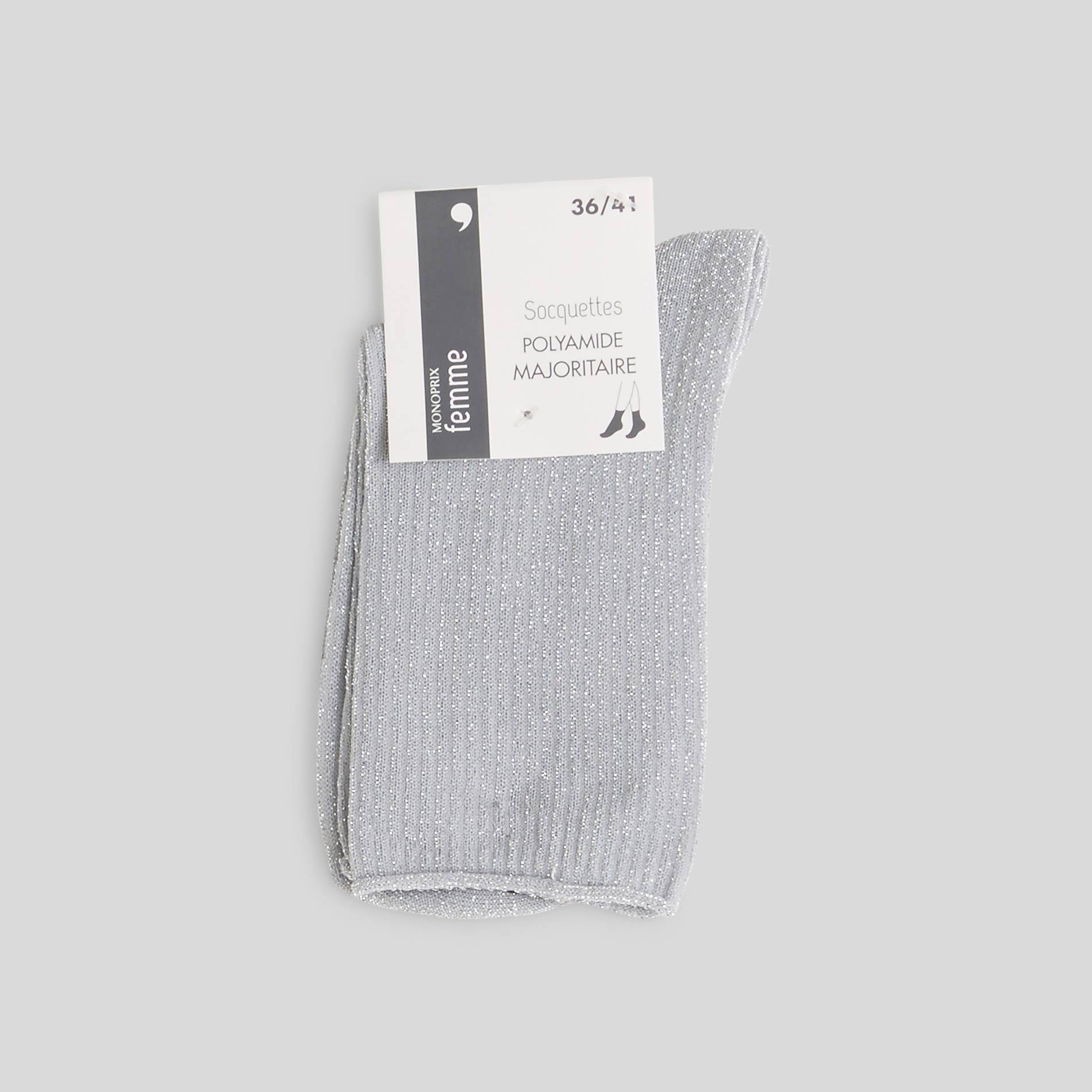 Socquettes, Gris, large image number 0.0