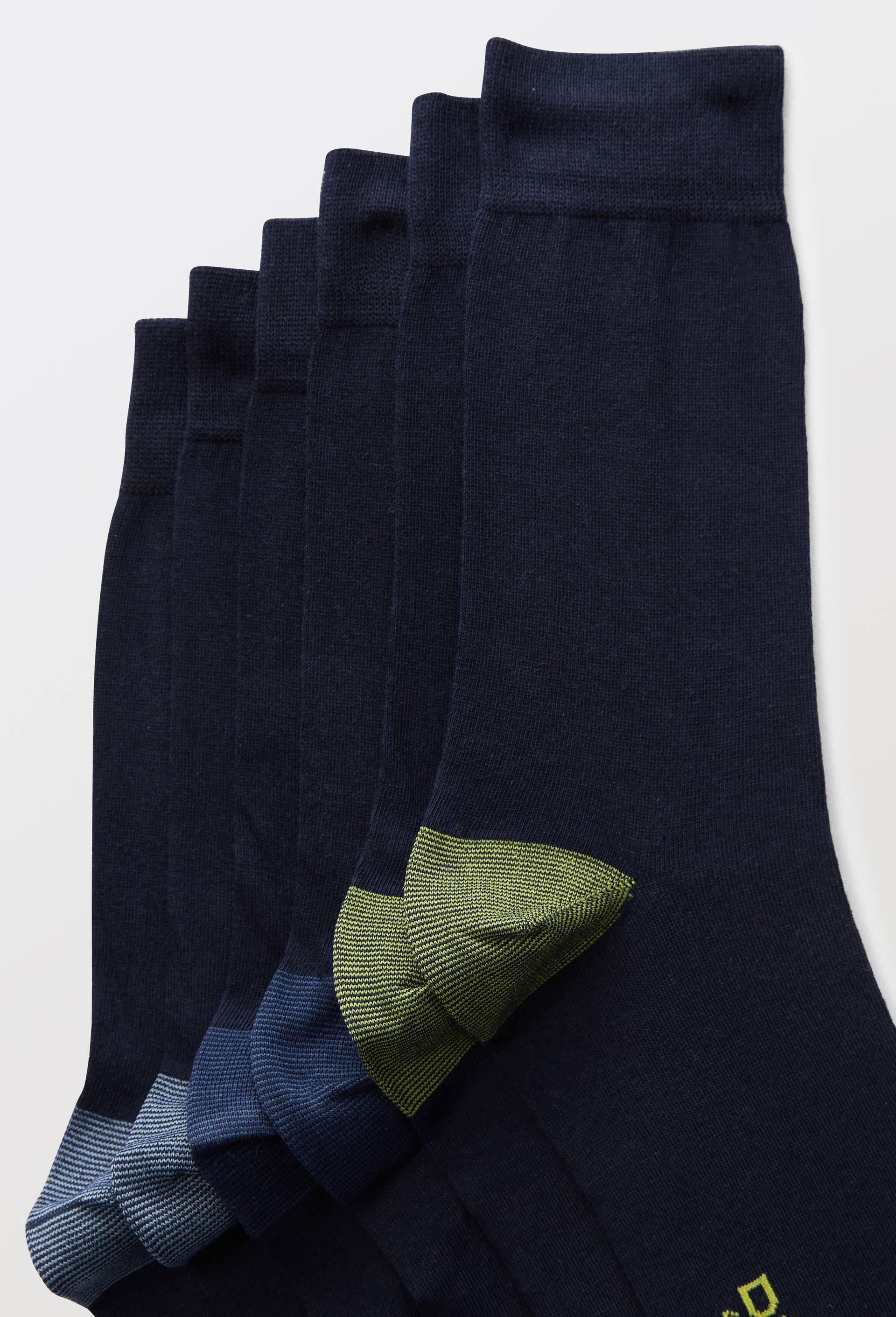 Lot de 3 paires de chaussettes talon pointe en coton DIM, Bleu fonc&eacute;, large image number 1