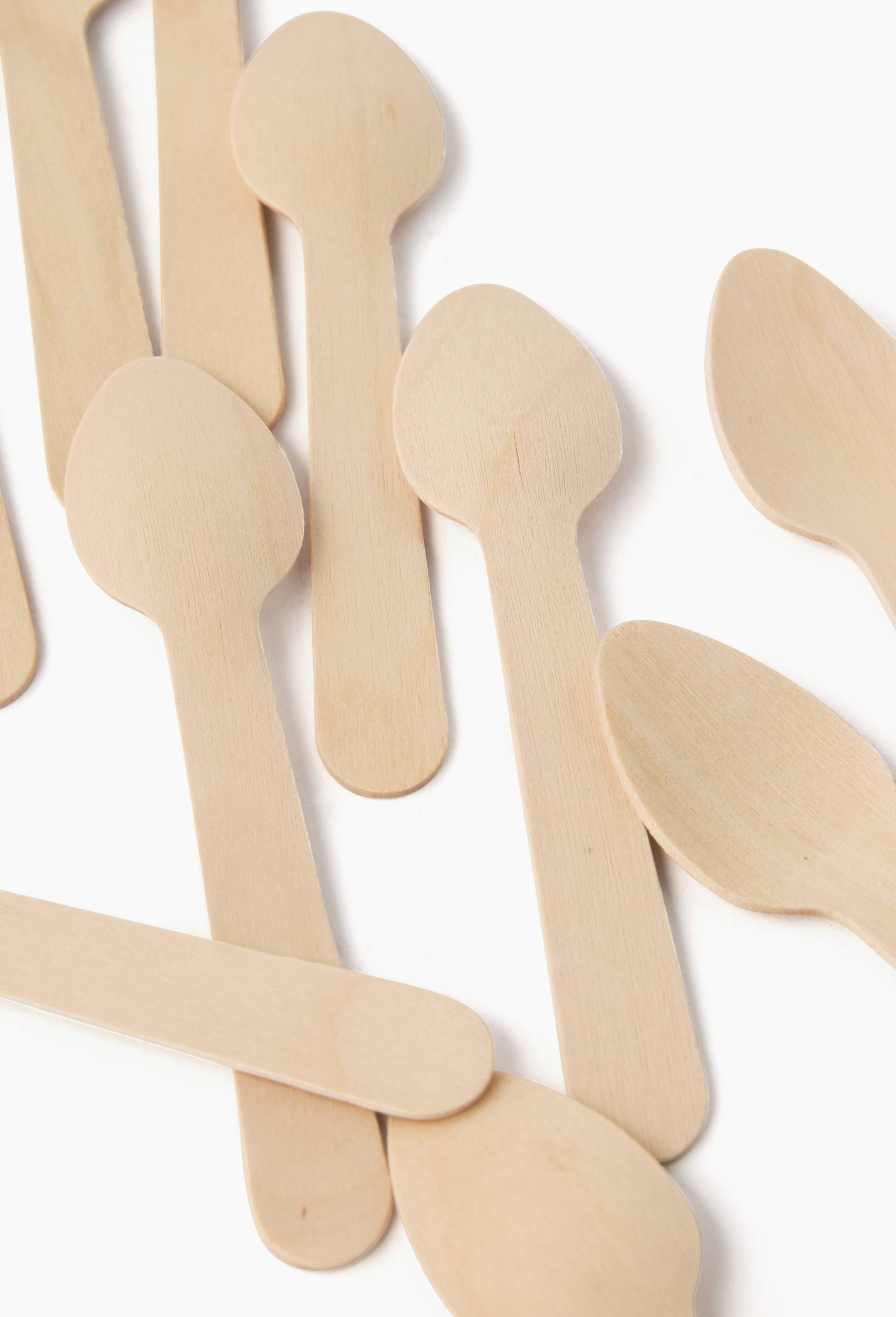 10 mini cuill&egrave;res en bois, 10cm, , large image number 1.0