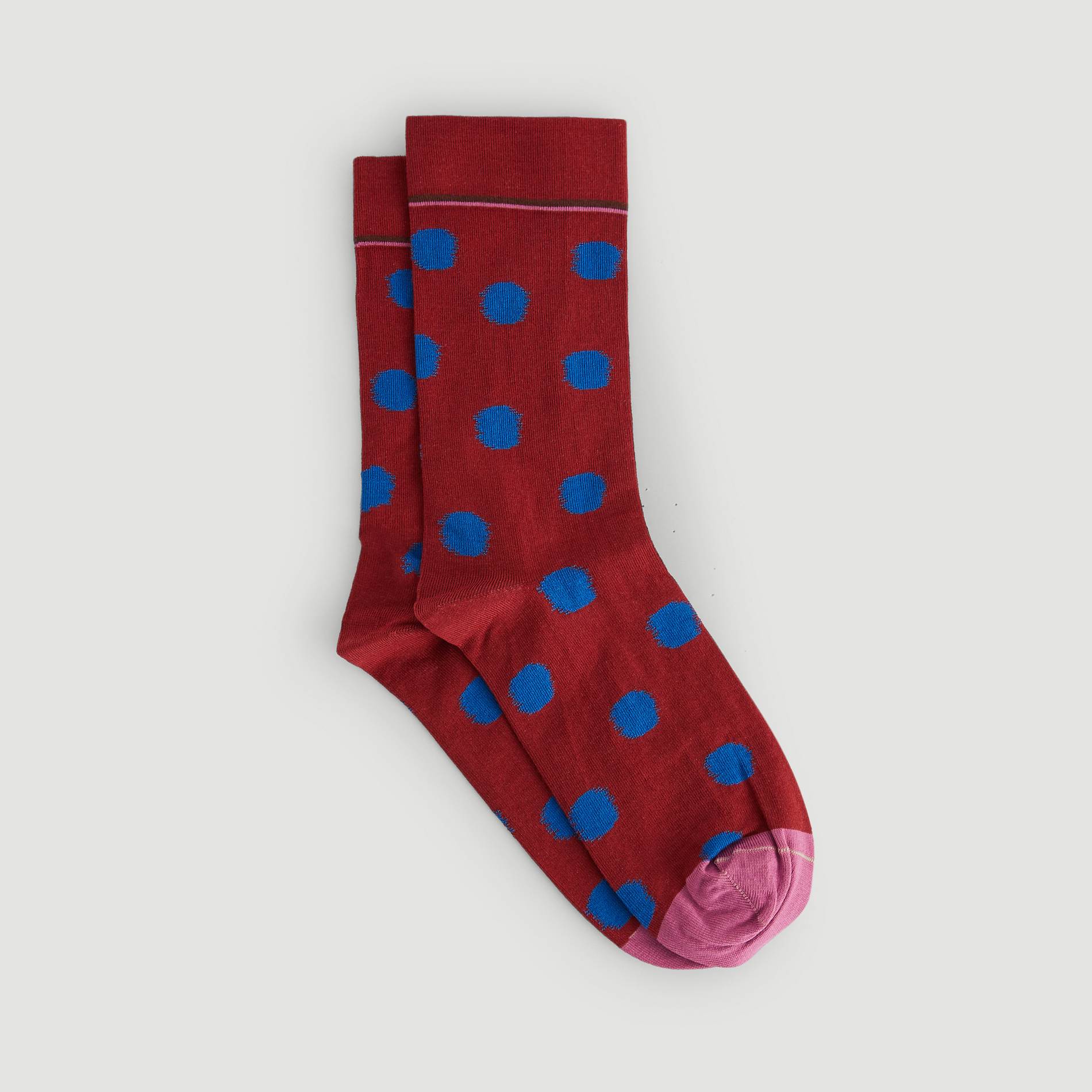 Chaussettes à pois, Marron, large image number 1.0
