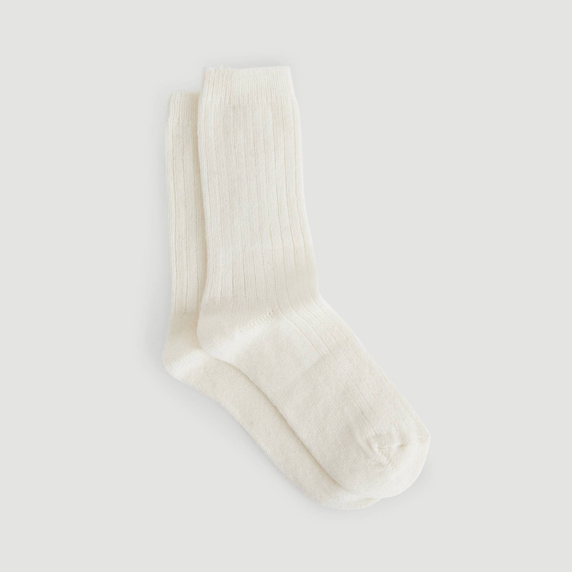 Paire de chaussettes en cachemire, Ecru, large image number 0