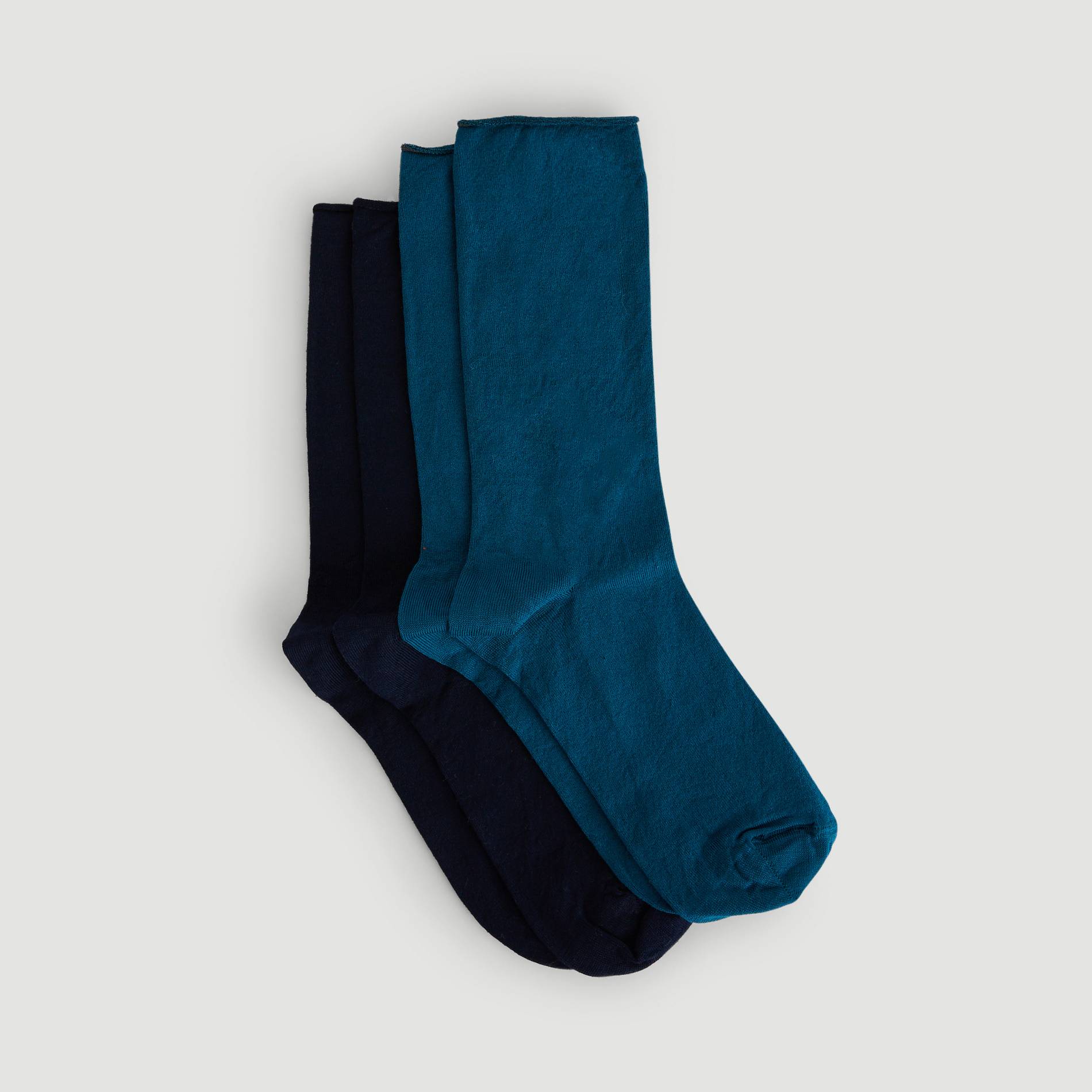Lot de 2 paires de chaussettes en fil d'écosse, Pétrole, large image number 1