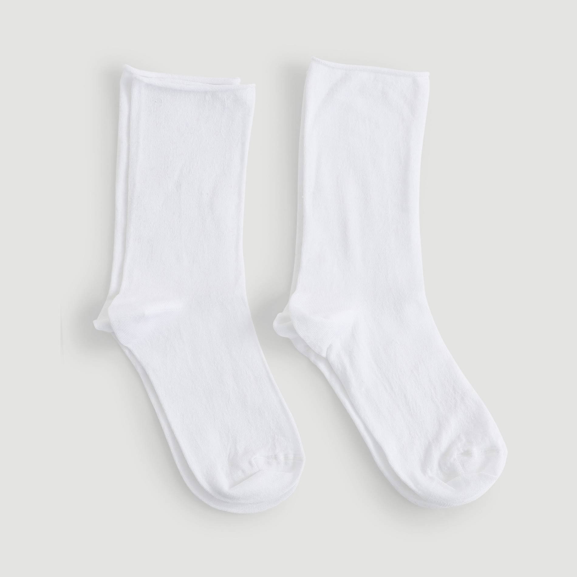Lot de 2 paires de chaussettes en fil d'&eacute;cosse, Blanc, large image number 0