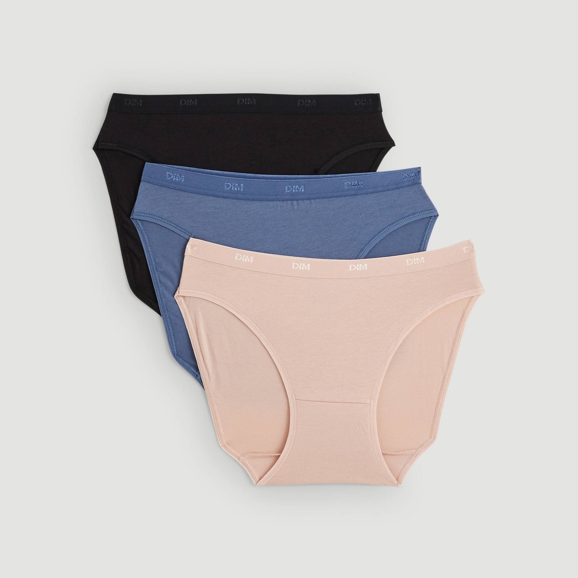 Lot de 3 slips en coton ECO DIM, Noir, large image number 0