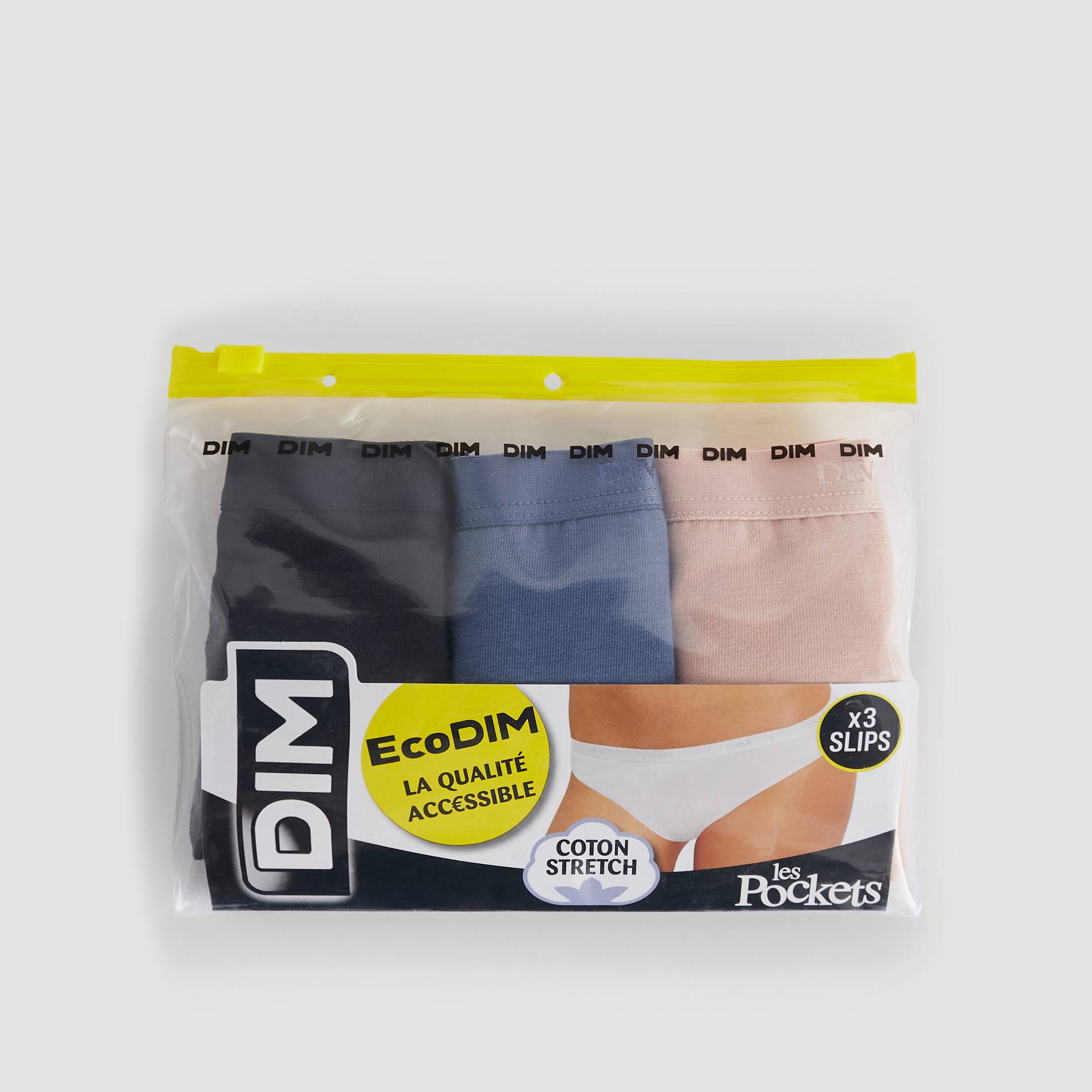 Lot de 3 slips en coton ECO DIM, Noir, large image number 2