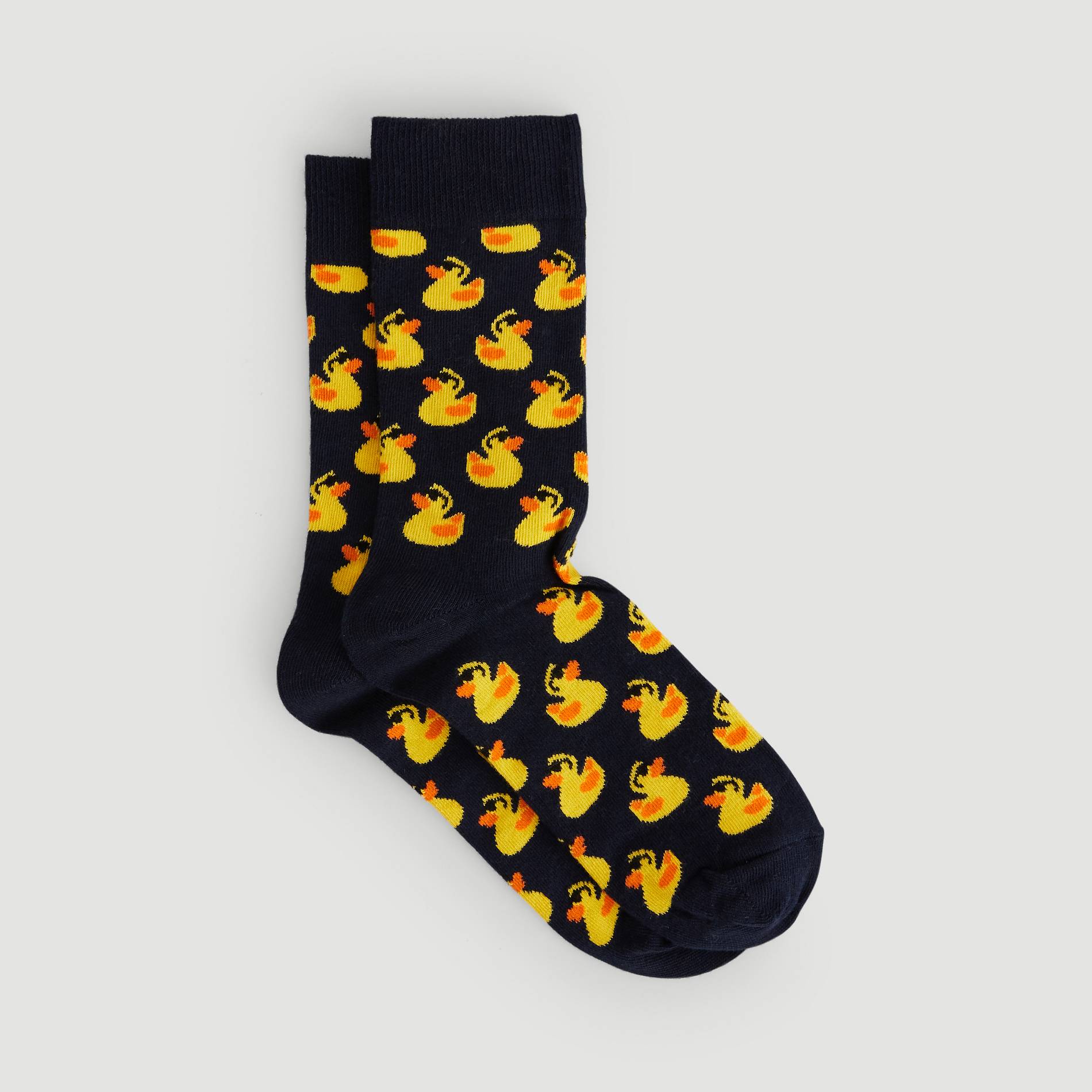 Chaussettes imprimé canard, Marine, large image number 1