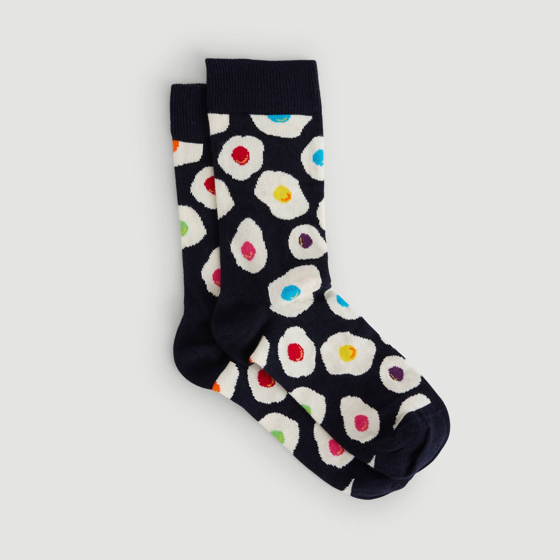 Chaussettes imprimées oeufs, Marine, large image number 1.0