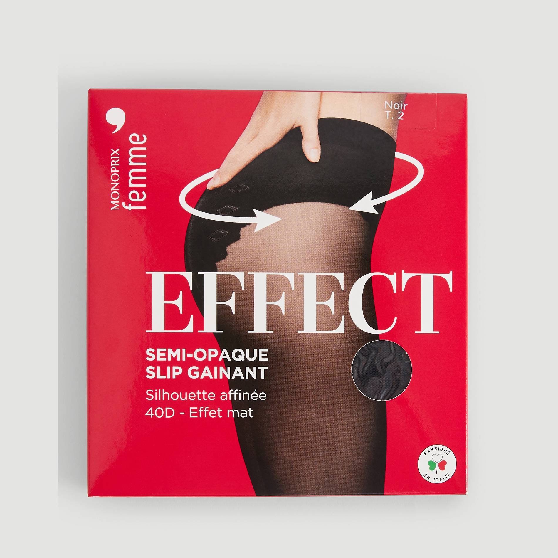 Collant mat slip gainant EFFECT, Noir, large image number 0