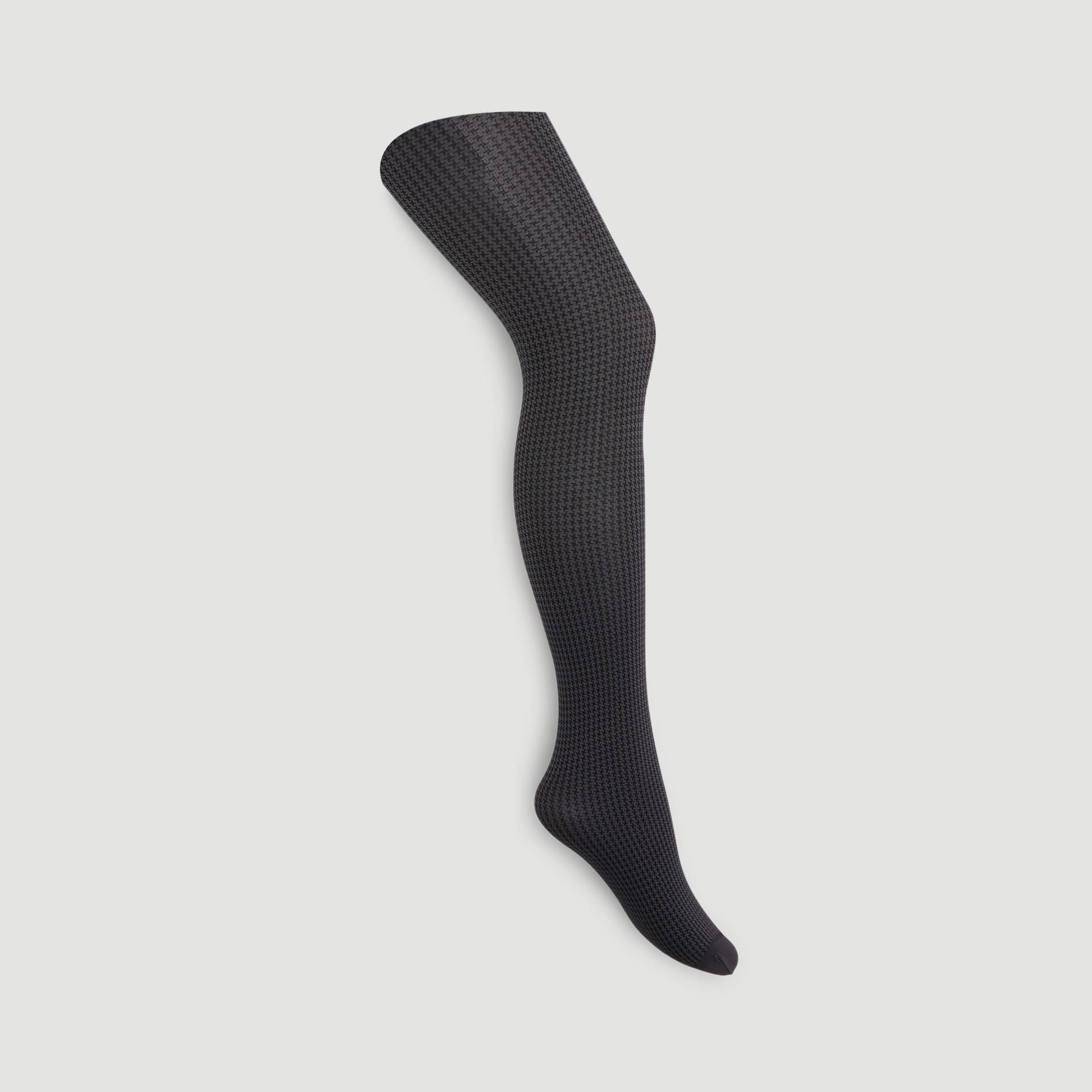 Collant imprime pied-de-poule, Anthracite, large image number 1