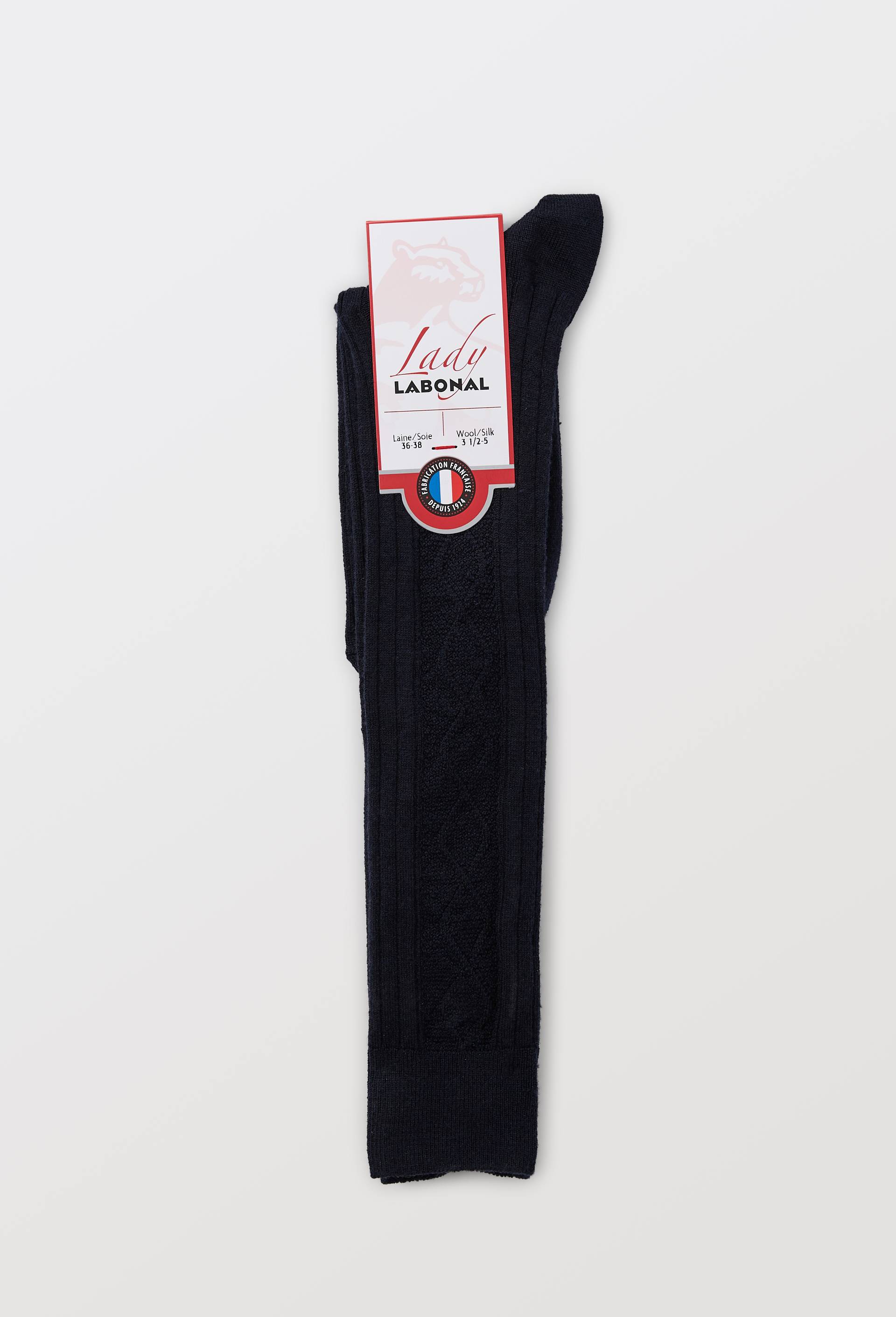 Paire de chaussettes en coton Labonal, Bleu fonc&eacute;, large image number 2.0