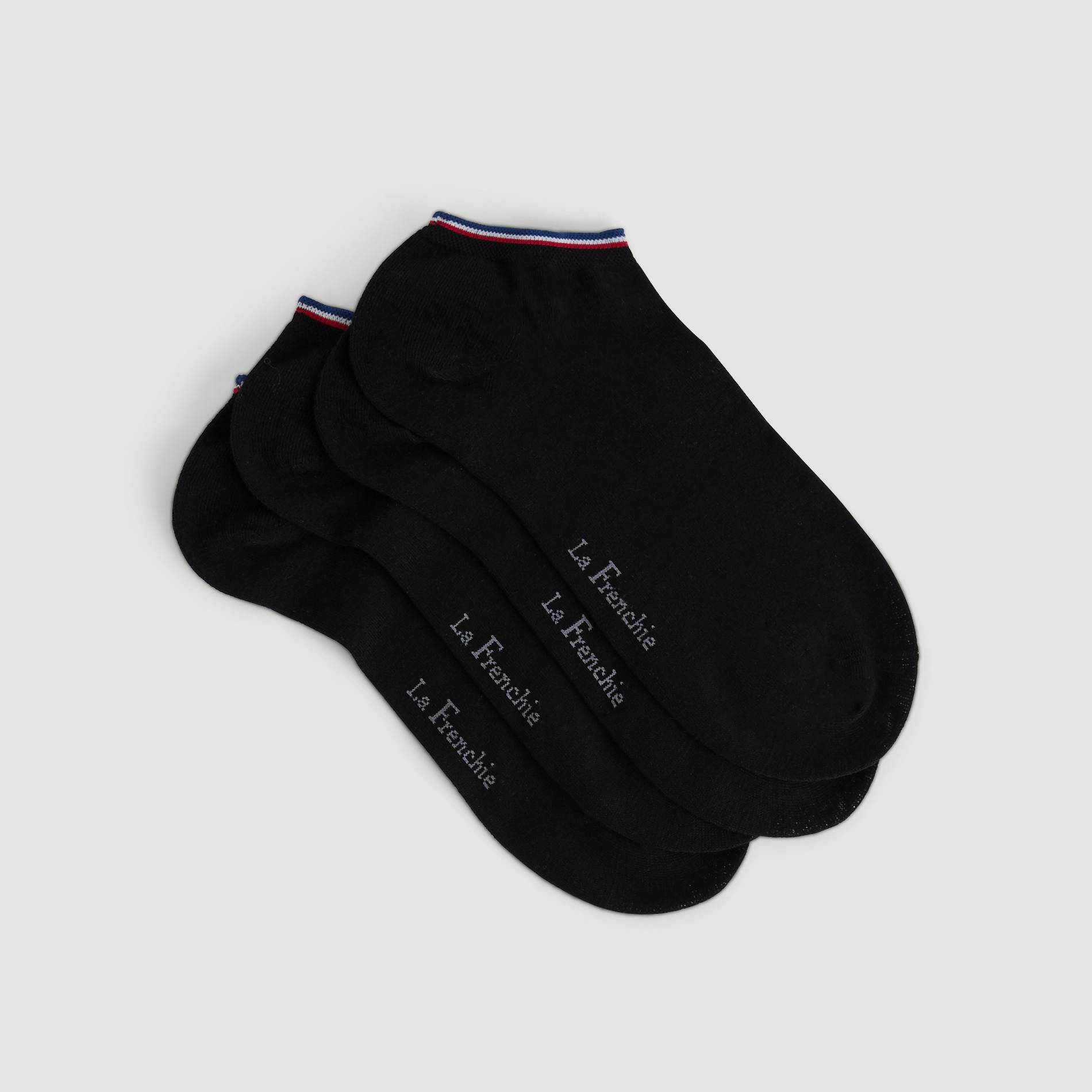 Lot de 2 paires de socquettes en coton La Frenchie, Noir, large image number 1.0