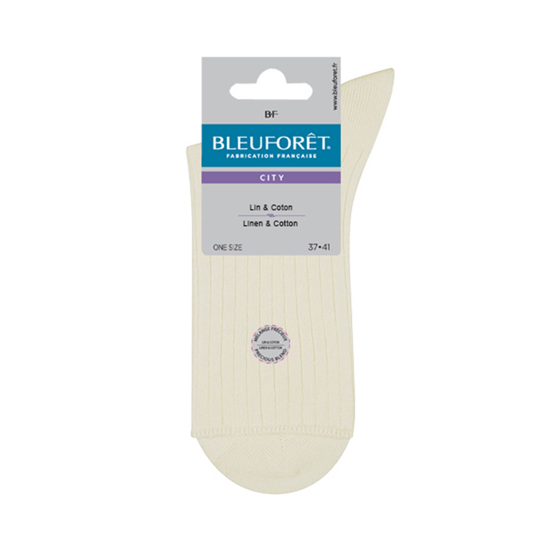 Chaussettes en lin et coton, Mastic, large image number 0