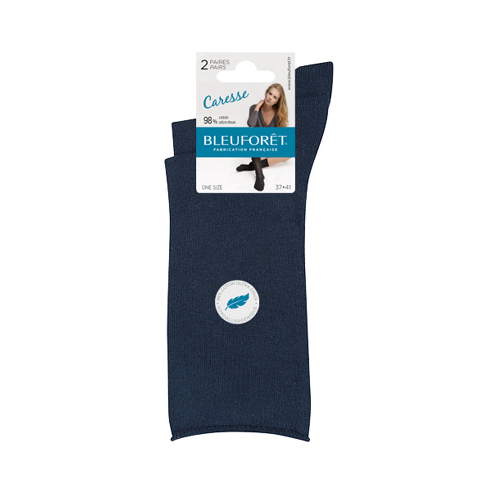 Lot de 2 paires de chaussettes en coton Bleuforêt, Jean, swatch image