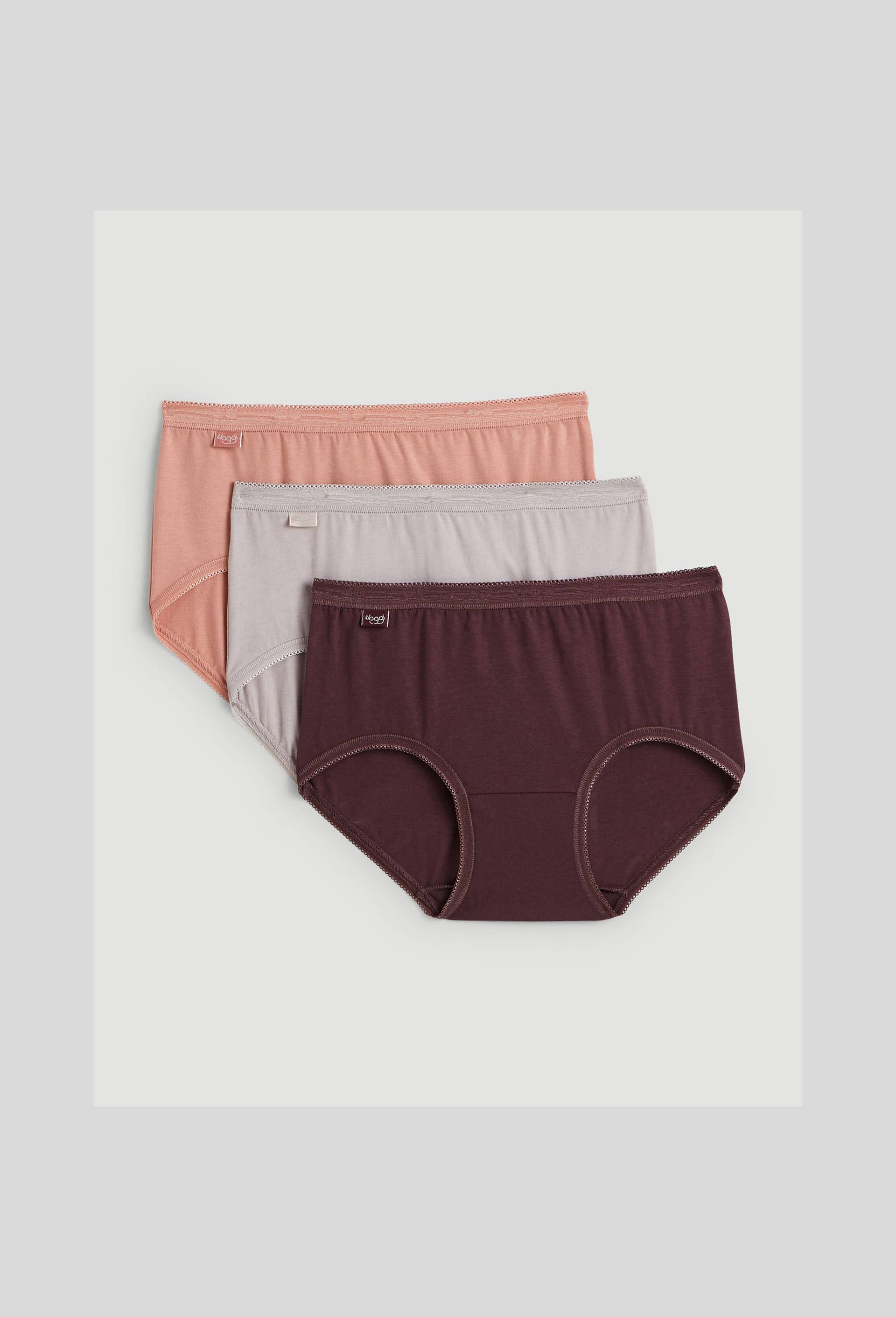 Lot de 3 culottes midi en coton Sloggi, Rose, large image number 0