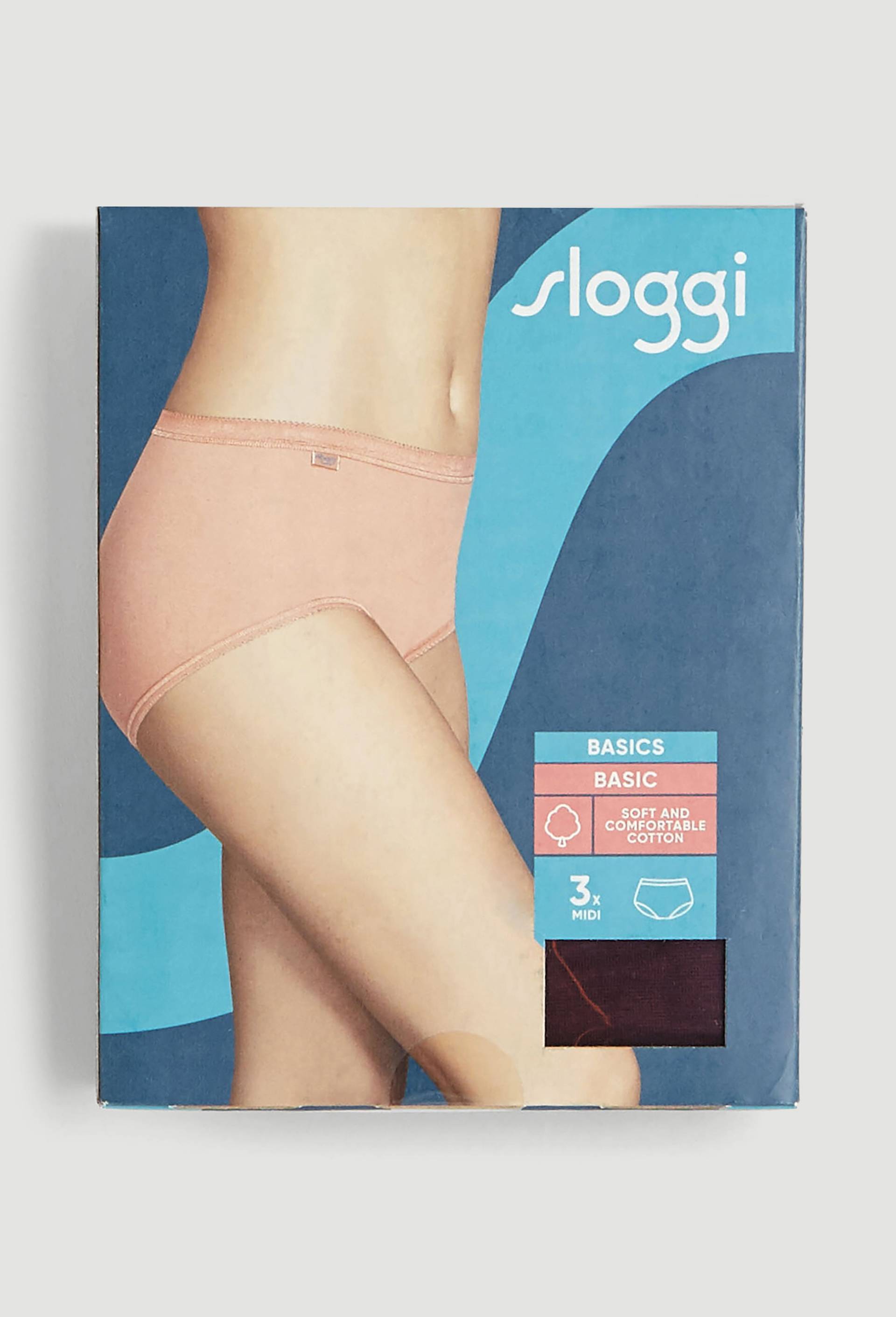 Lot de 3 culottes midi en coton Sloggi, Rose, large image number 2