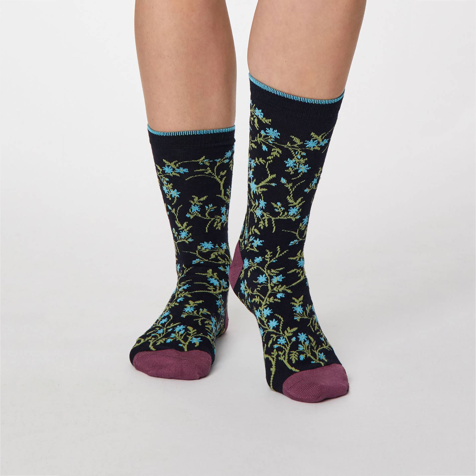 Chaussettes petites fleurs, Multicolore, large image number 0.0