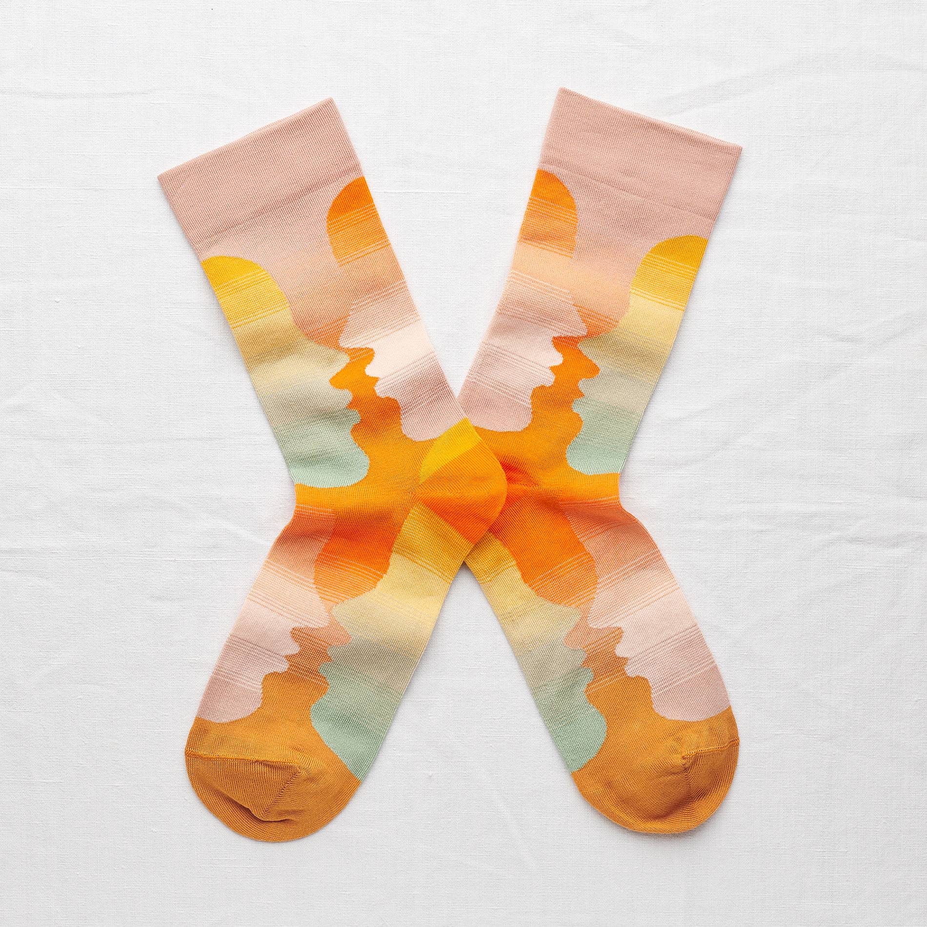 Chaussettes 2 visages, Orange, large image number 0