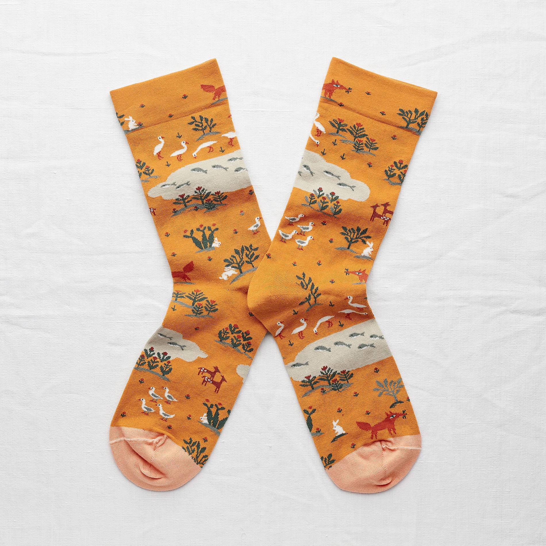 Chaussettes petits animaux, Sable, large image number 0