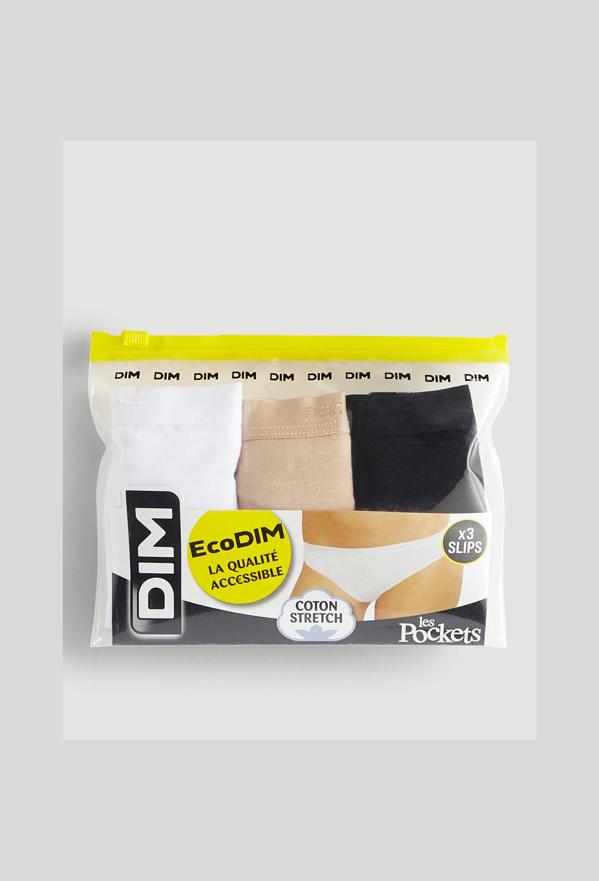 Lot de 3 slips en coton ECO DIM, Beige clair, large image number 2.0