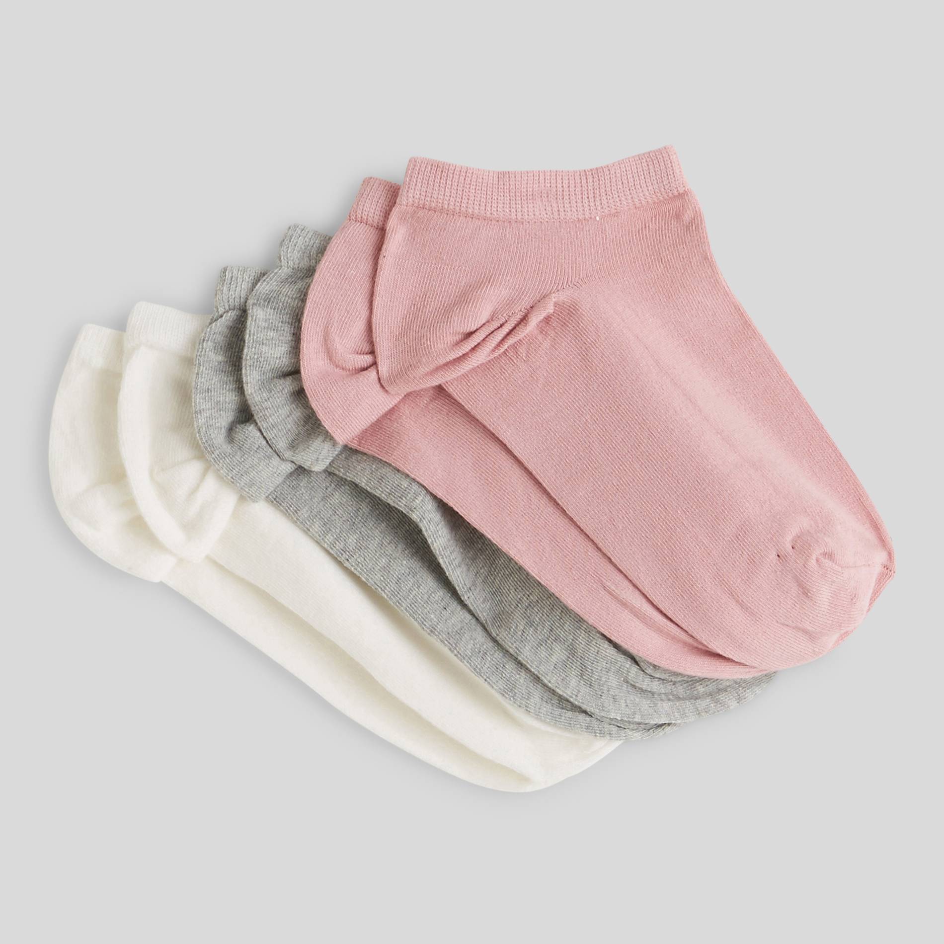 Lot de 3 paires de mini-socquettes en coton, Rose, large image number 1.0