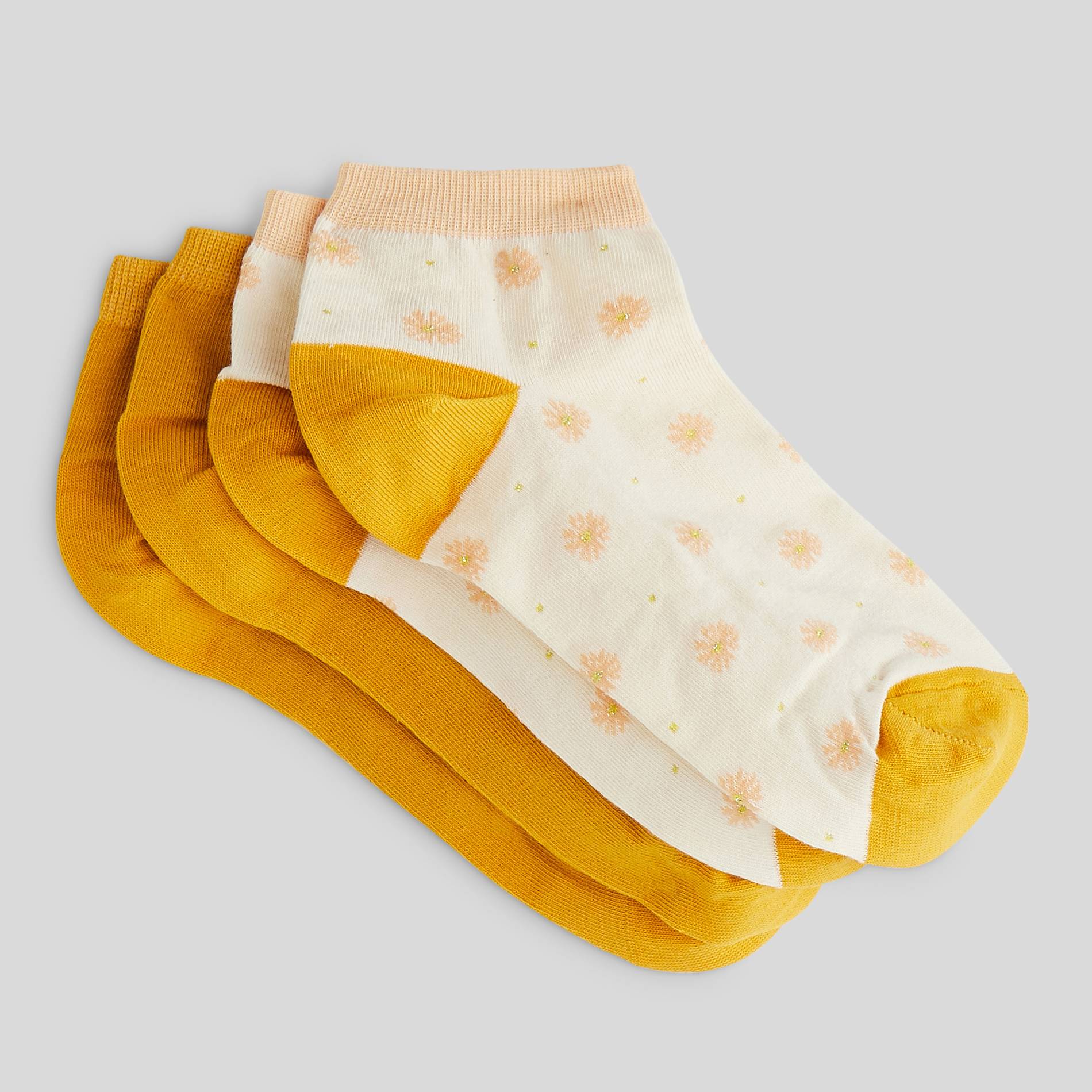 Chaussettes marguerites, BLANC/BEIGE, large image number 1.0