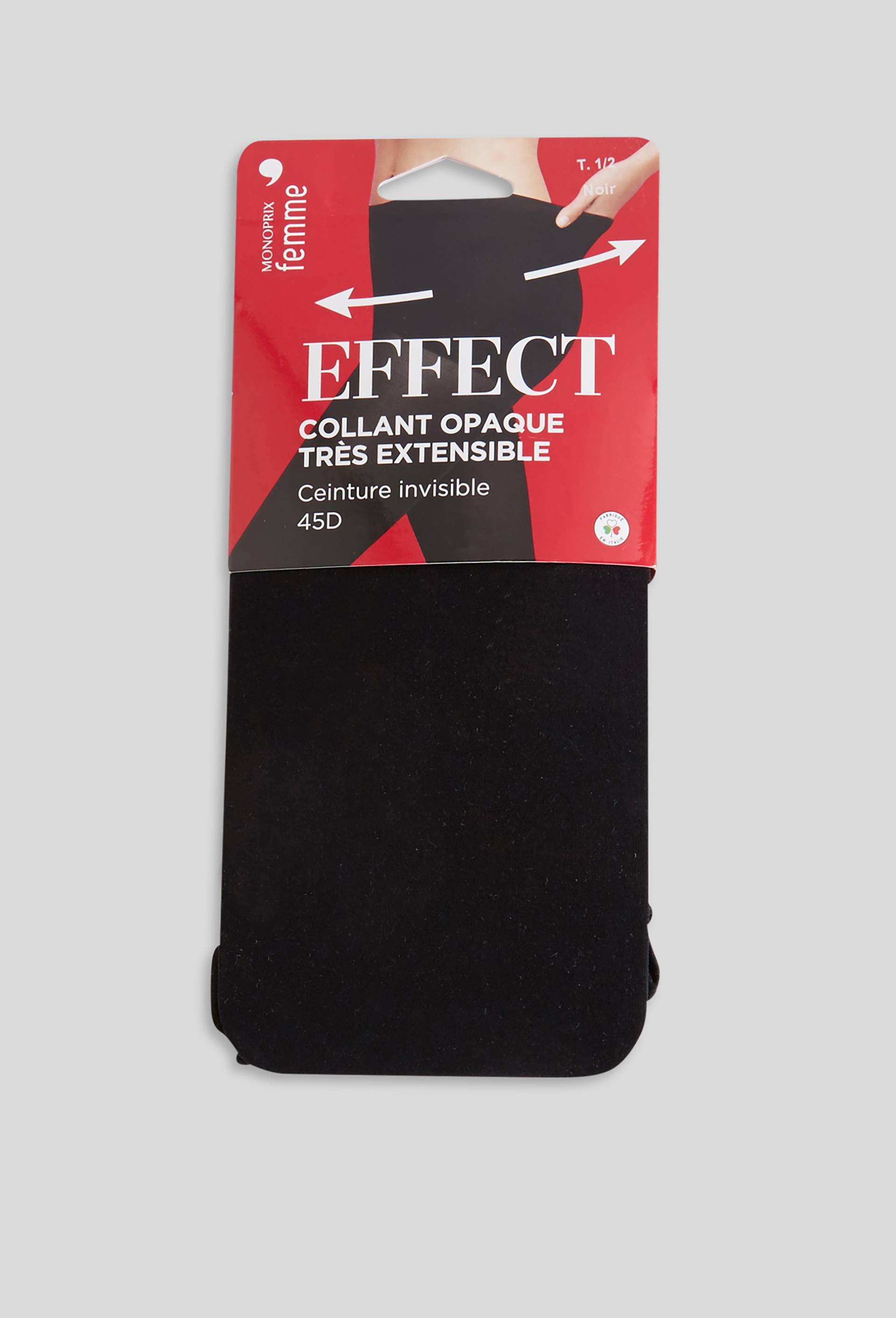 Collant opaque 3D sans ceinture EFFECT, Noir, large image number 0