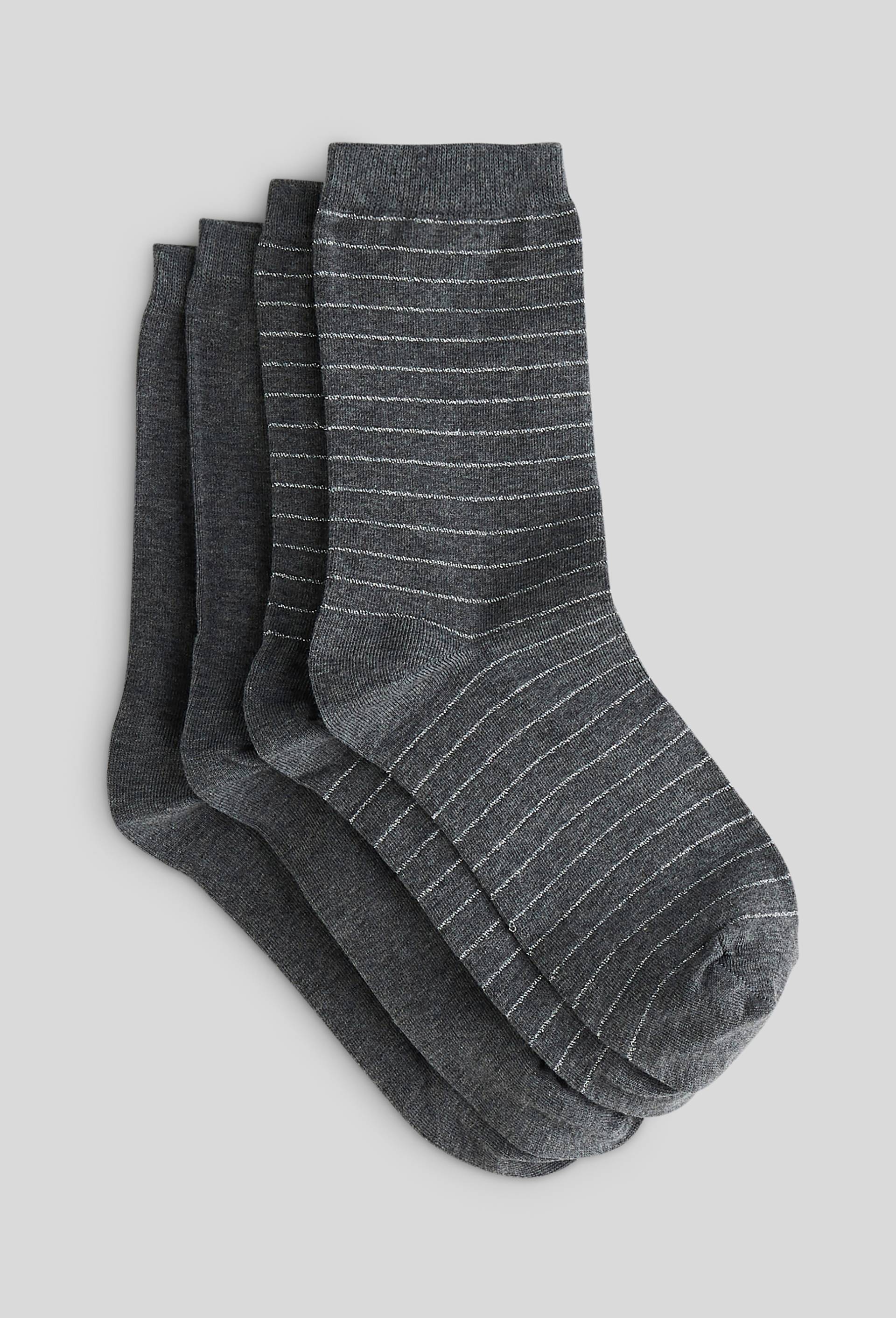 Lot de 2 paires de chaussettes à rayures, Anthracite, large image number 1.0