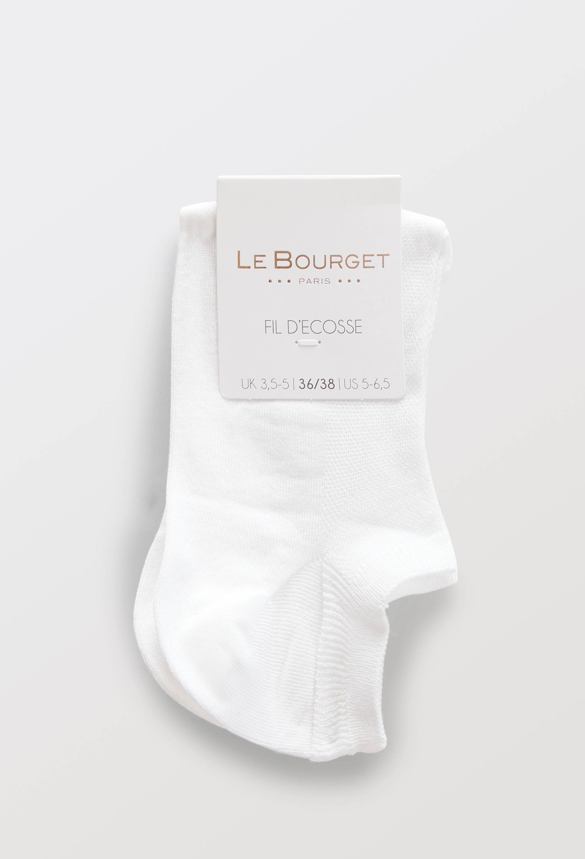 Paire de mini-socquettes en fil d'&eacute;cosse Le Bourget, Blanc, large image number 2.0
