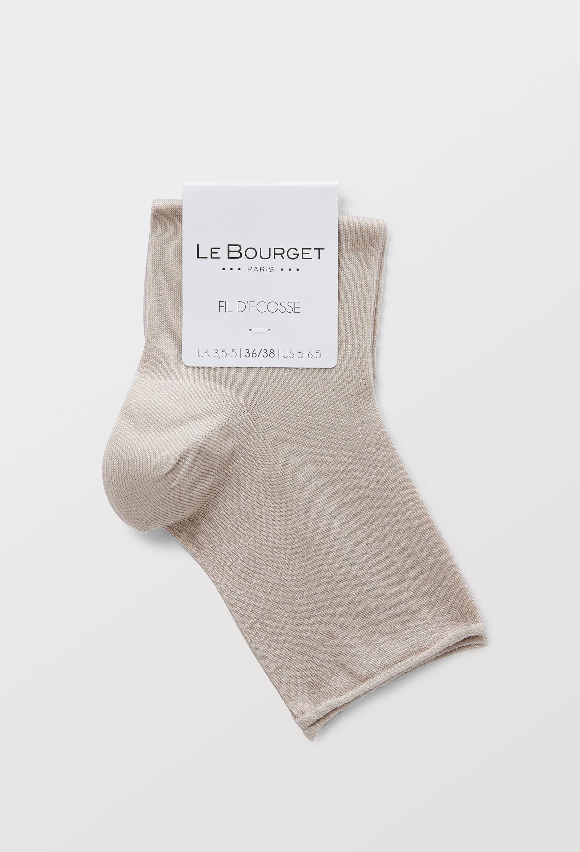 Paire de socquettes en fil d'&eacute;cosse Le Bourget, Beige, large image number 2.0