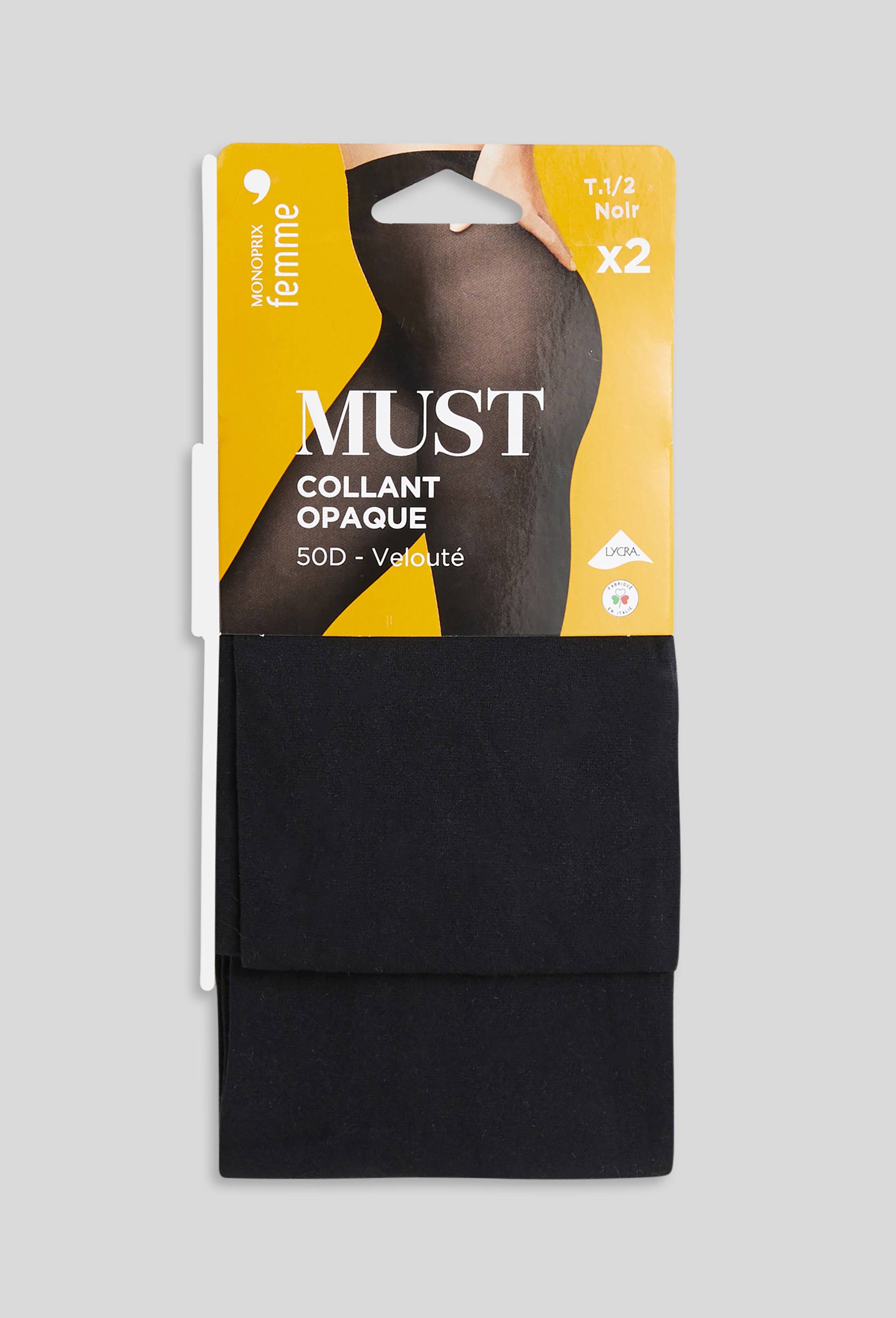 Collant opaque velout&eacute; MUST, Noir, large image number 0