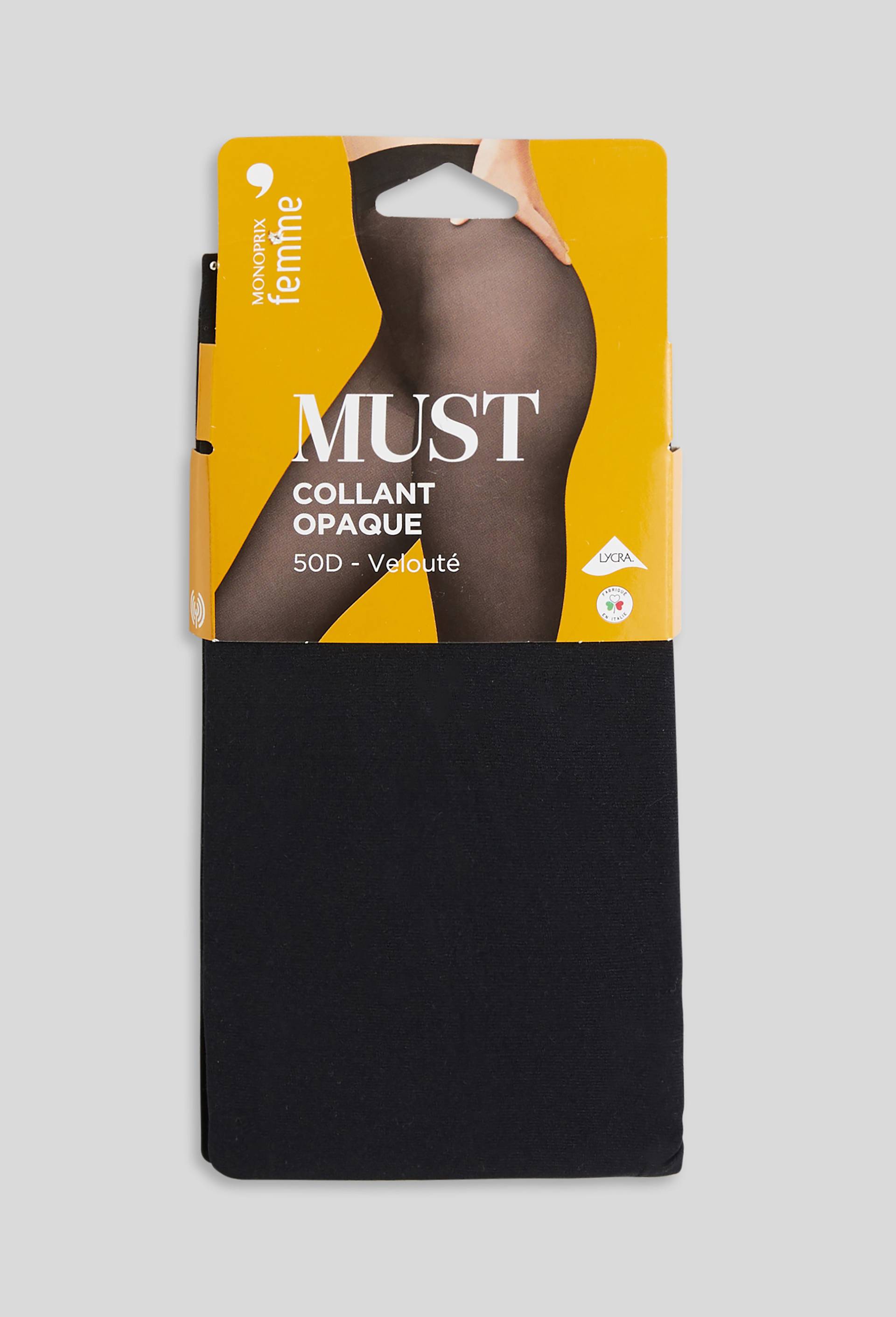 Collant opaque velout&eacute; MUST, Noir, large image number 0