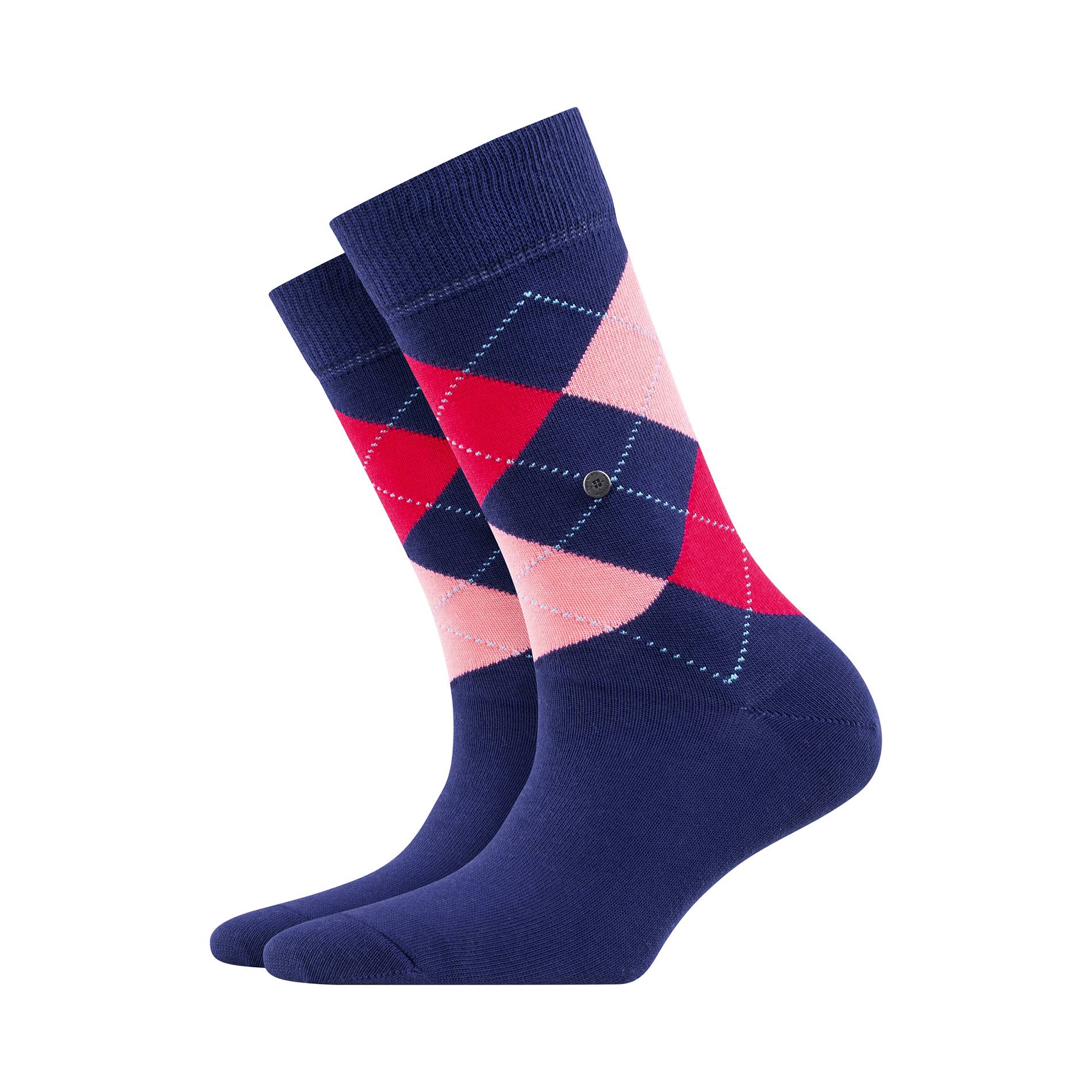 Chaussettes à carreaux, Bleu foncé, large image number 0
