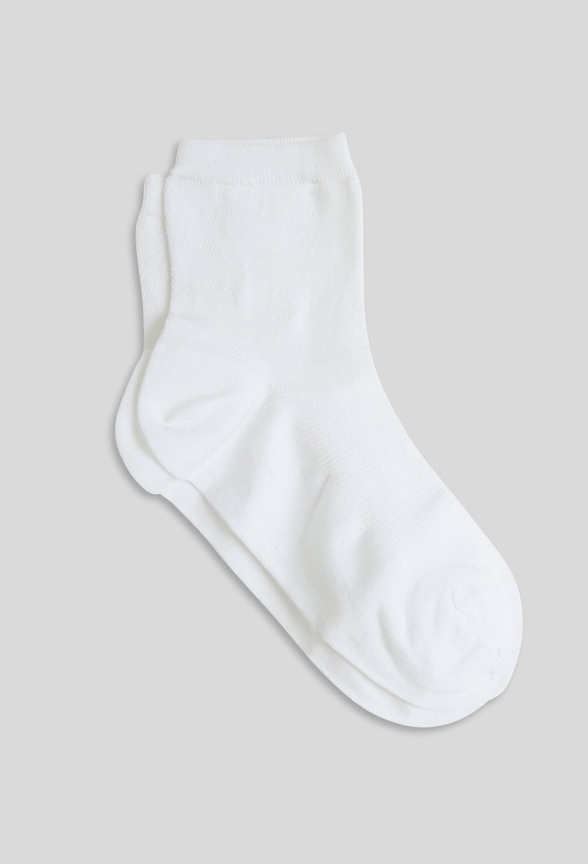 Paire de socquettes en fil d'écosse, Blanc, large image number 0
