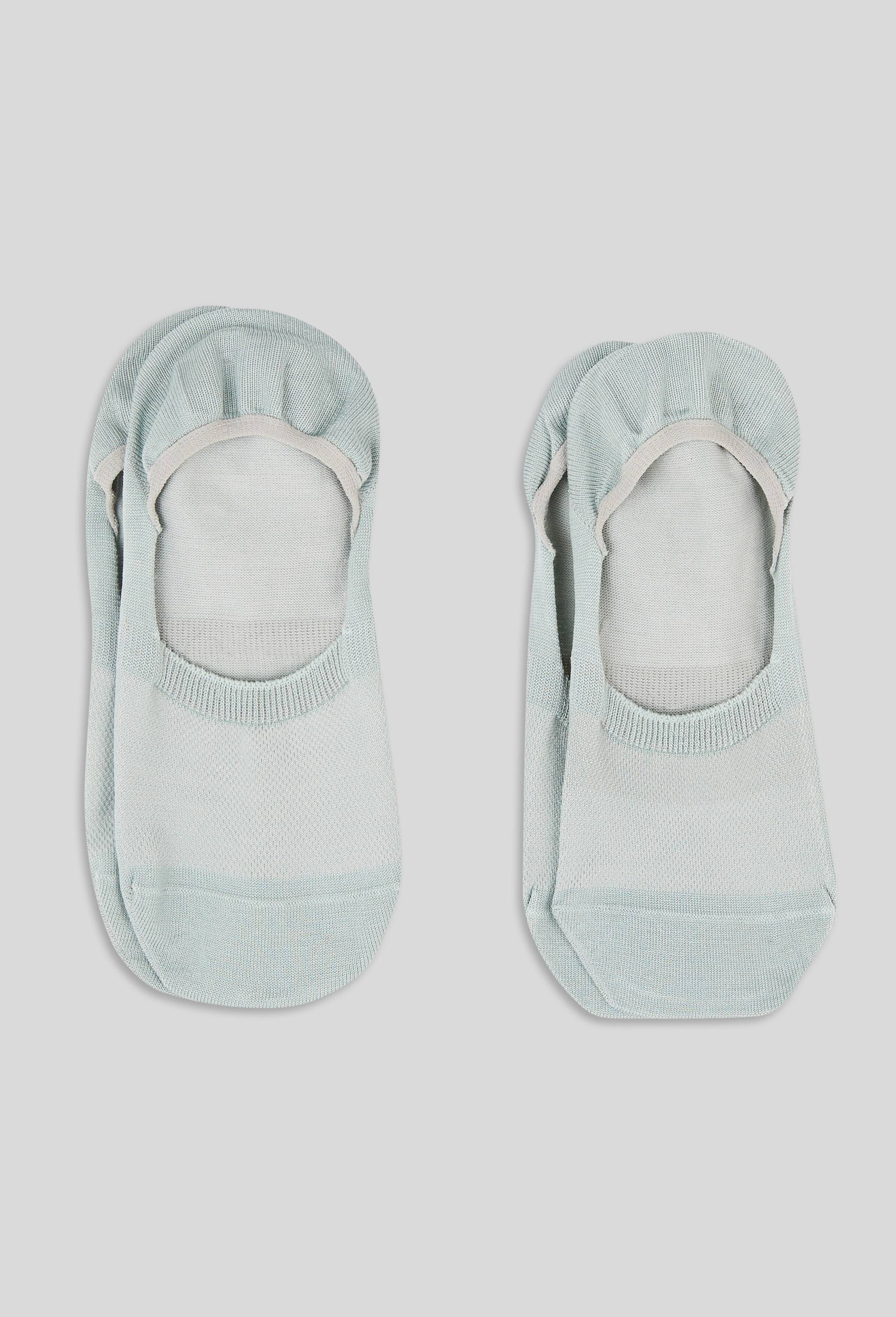 Lot de 2 paires de prot&egrave;ge-pied en fil d'&eacute;cosse, Bleu clair, large image number 0