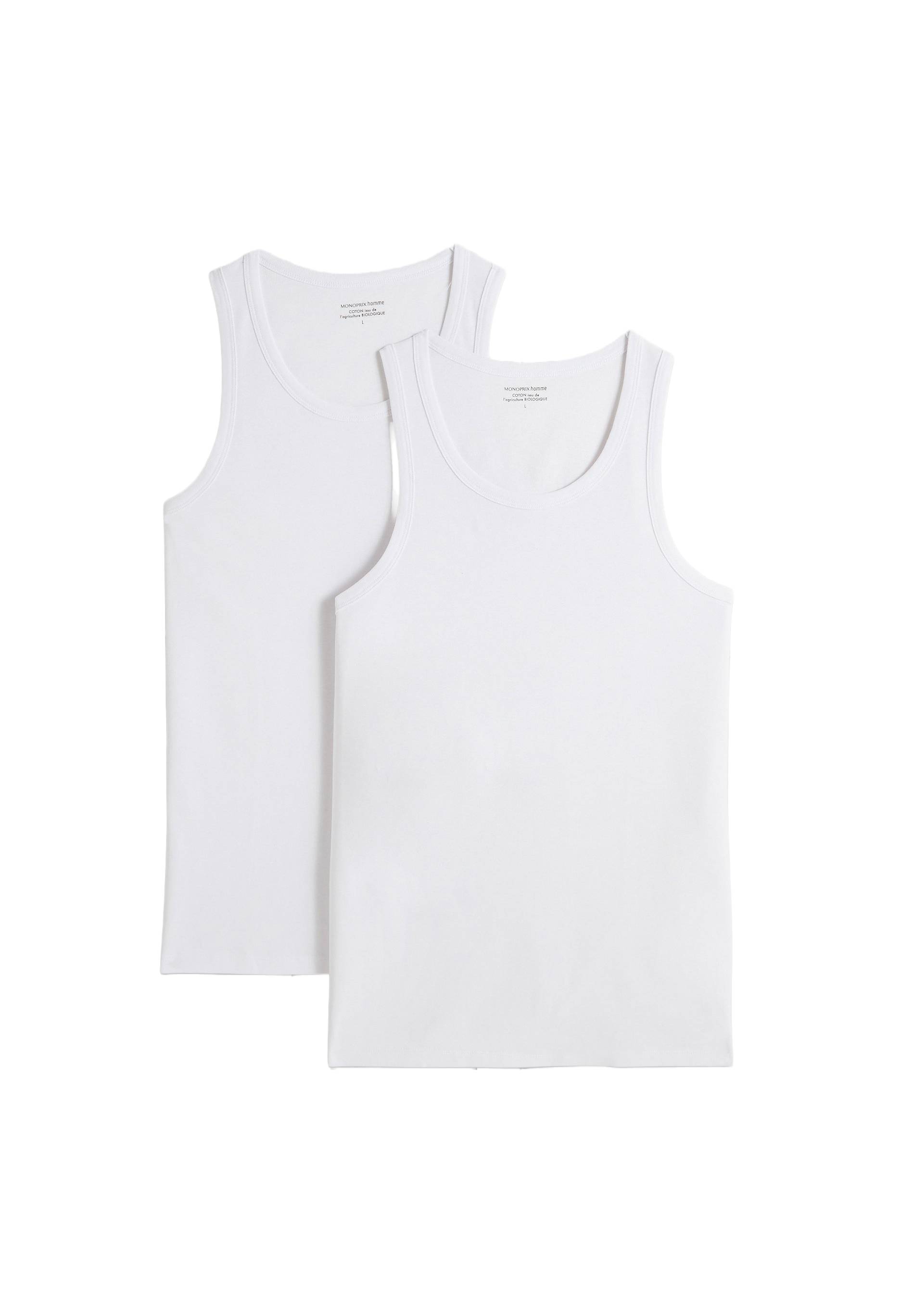 Lot de 2 d&eacute;bardeurs en coton BIO GOTS, Blanc, large image number 3