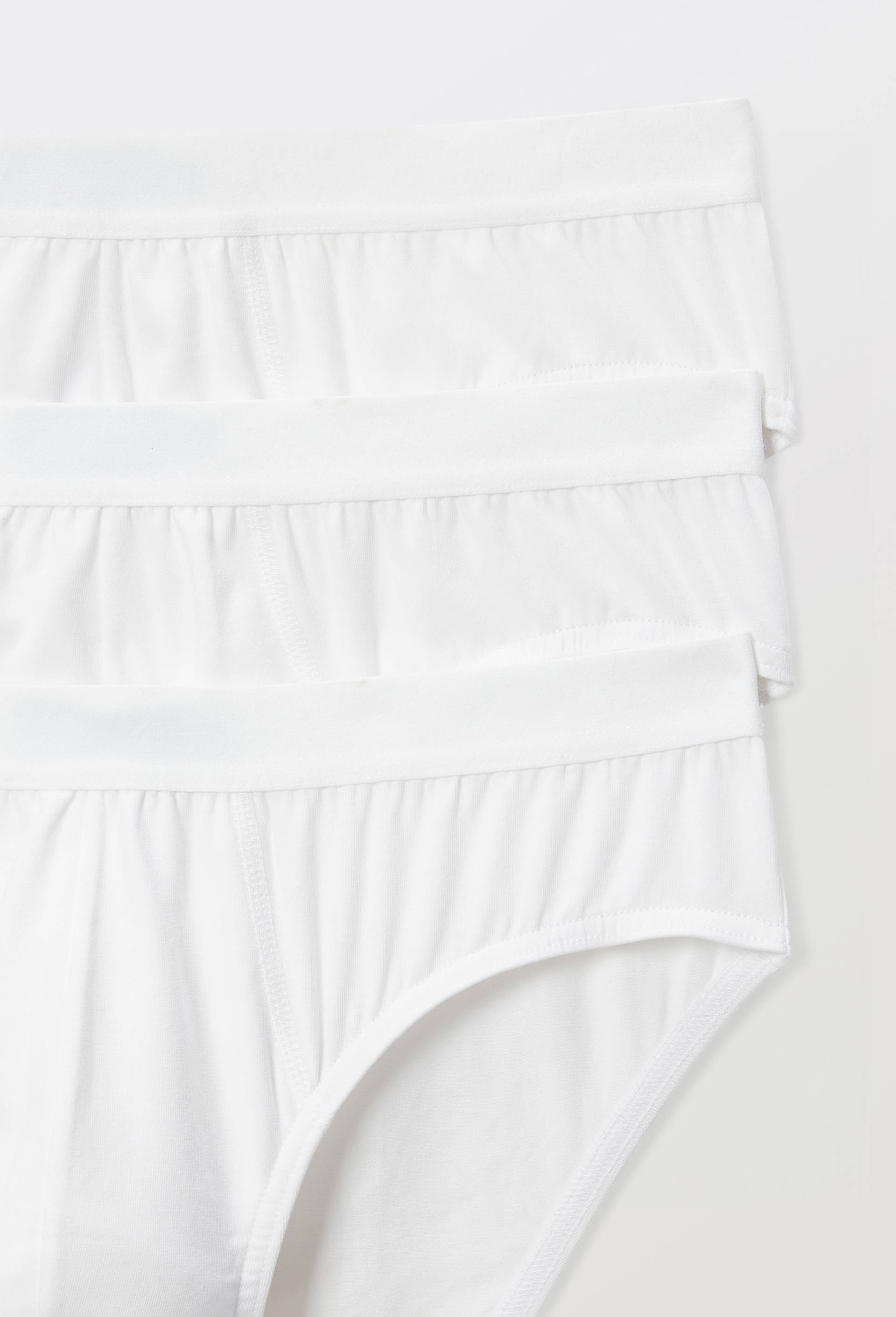 Lot de 3 slips en coton BIO GOTS, Blanc, large image number 2.0