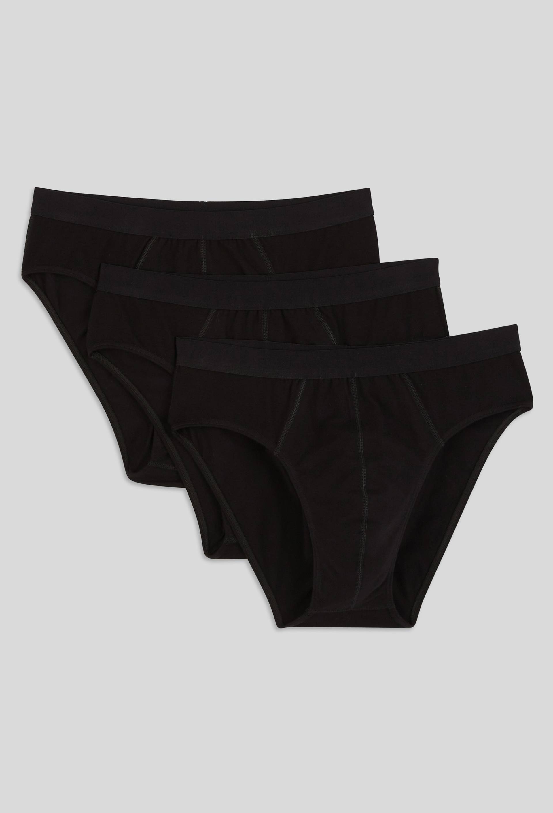 Lot de 3 slips en coton BIO GOTS, Noir, large image number 0