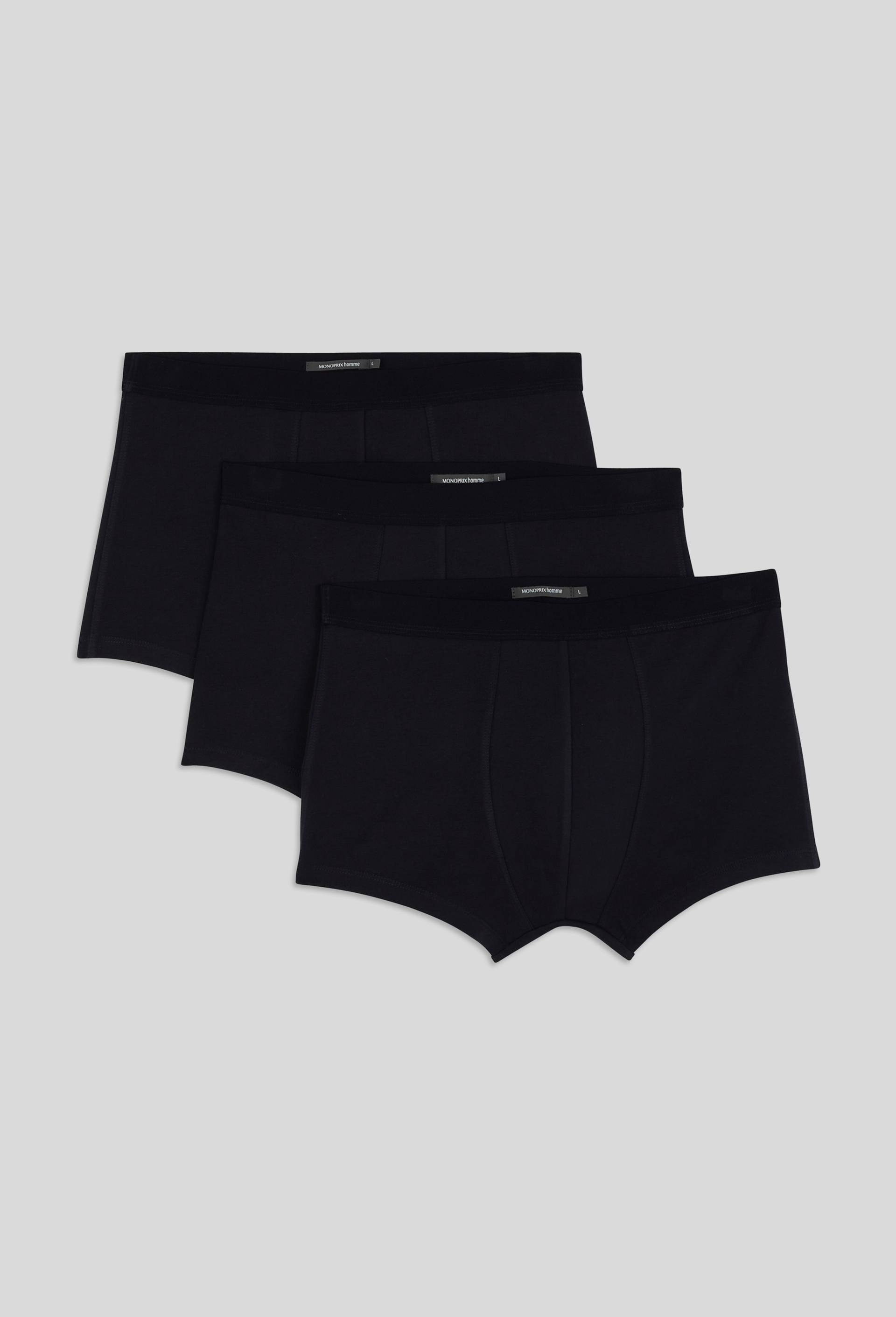 Lot de 3 boxers unis, Marine, large image number 1