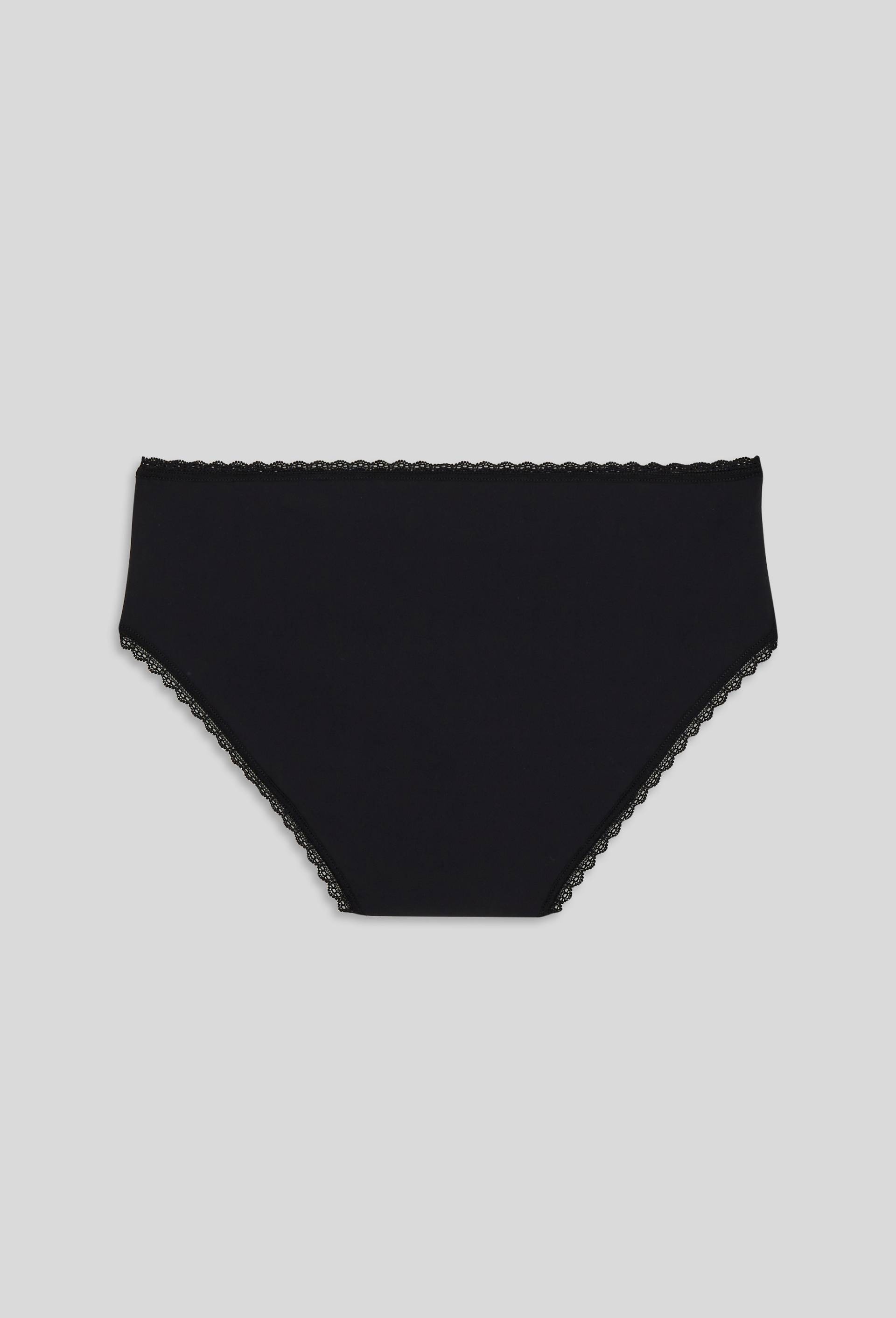 Culotte menstruelle flux abondant en microfibre et coton Rejanne, certifi&eacute; OEKO-TEX, Noir, large image number 1