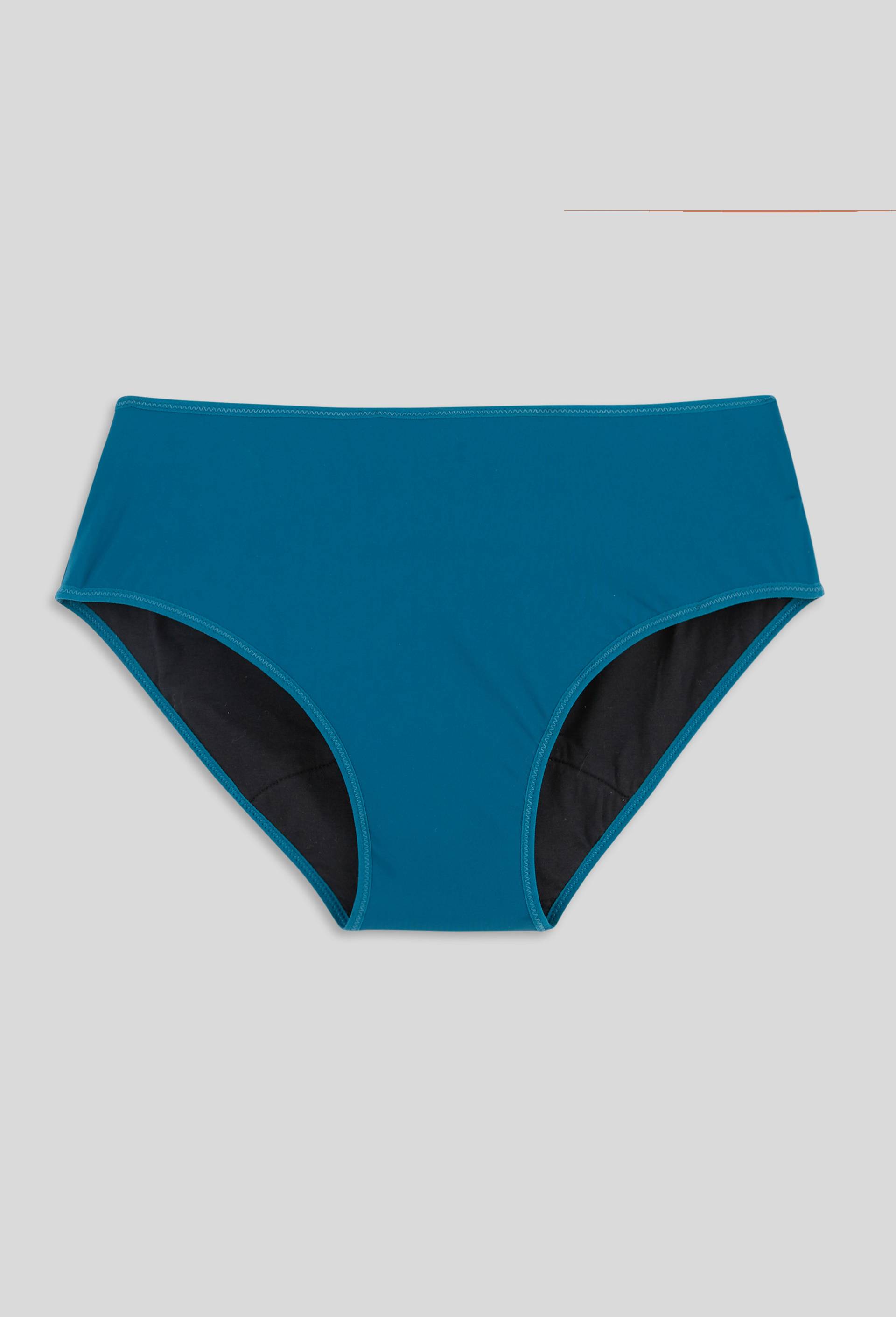 Culotte menstruelle flux abondant en microfibre et coton Rejanne, certifi&eacute; OEKO-TEX, Bleu fonc&eacute;, large image number 0