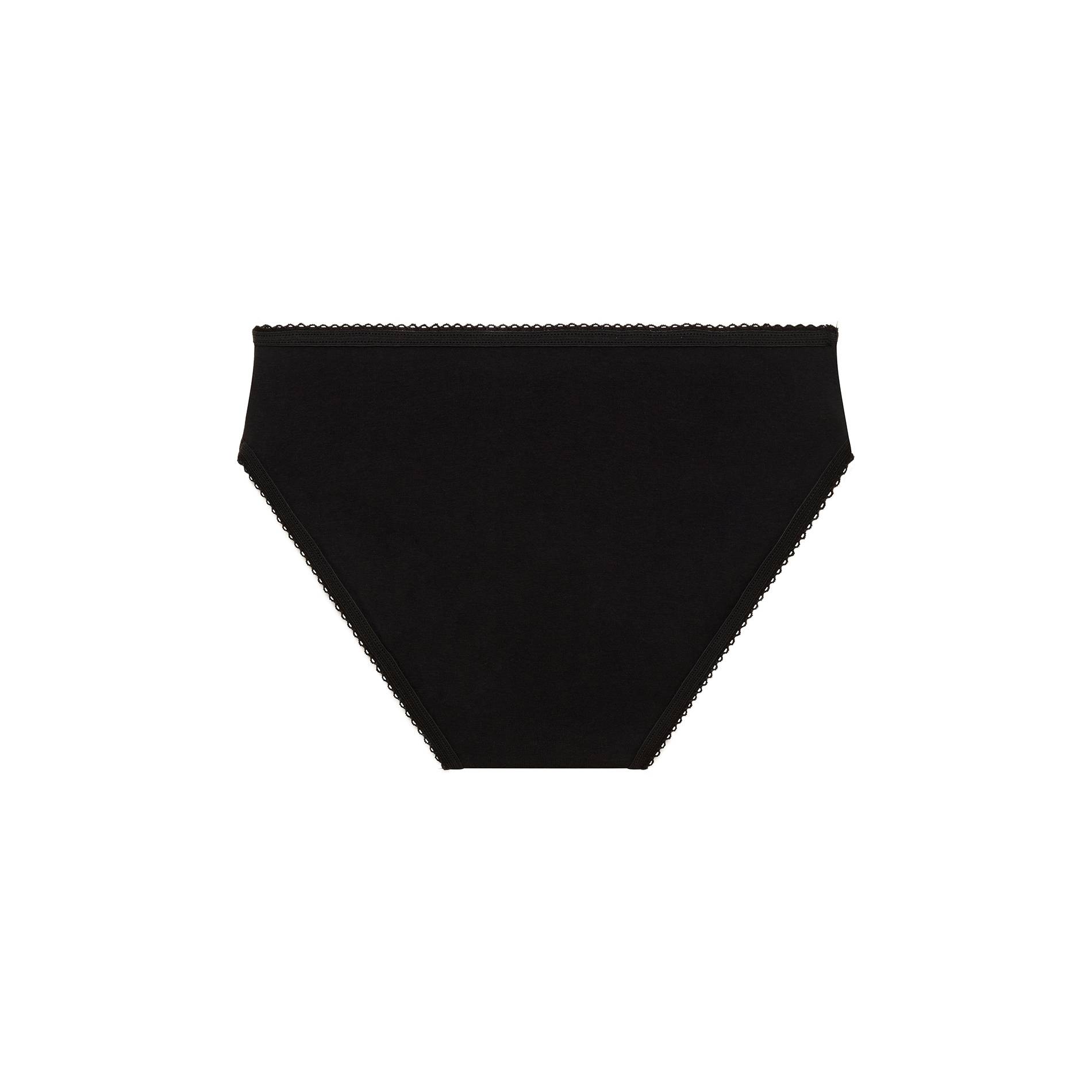 Culotte menstruelle flux l&eacute;ger en microfibre et coton Rejanne, Noir, large image number 1