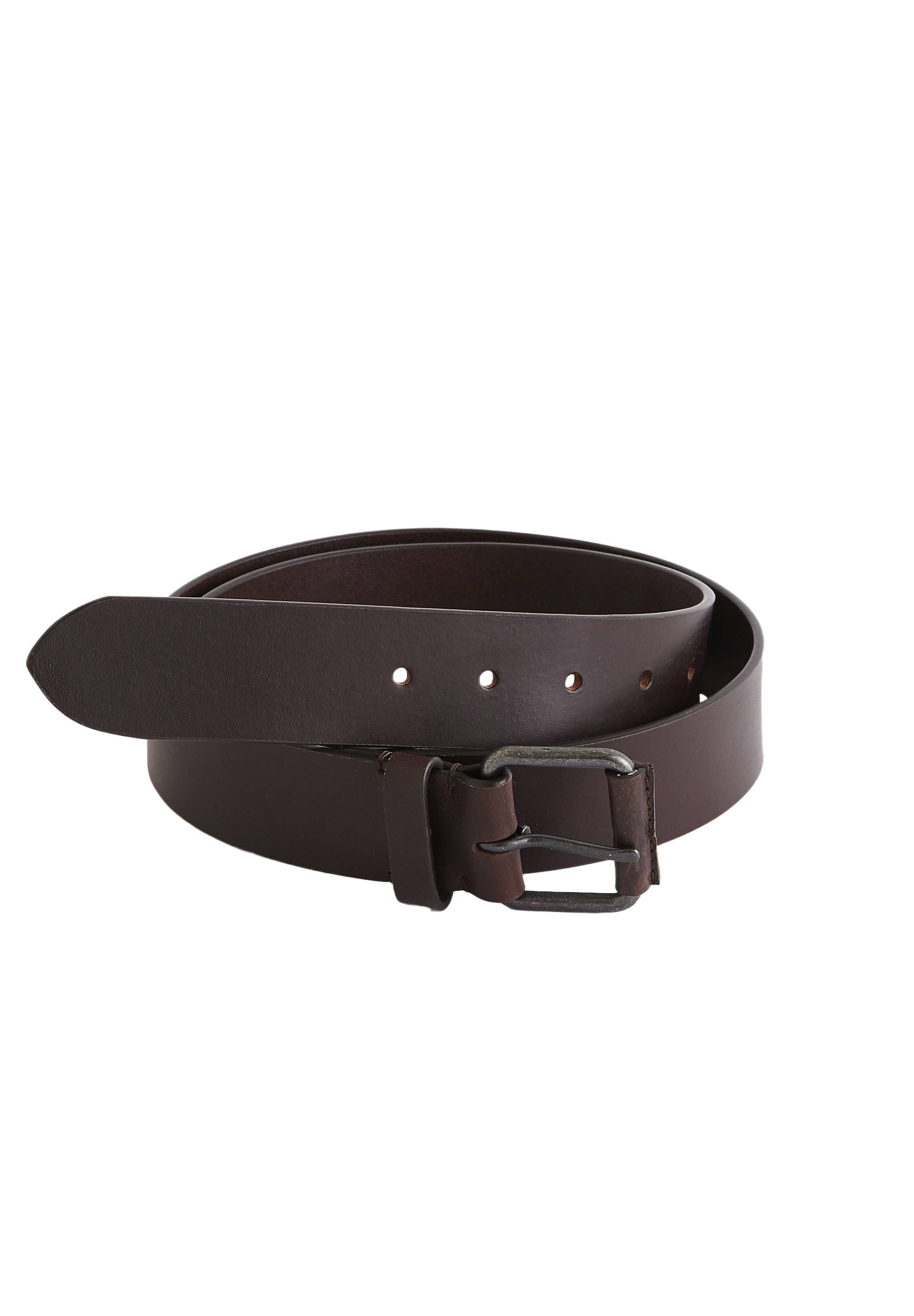 Ceinture unie , Cuir Responsable, Brun, large image number 2