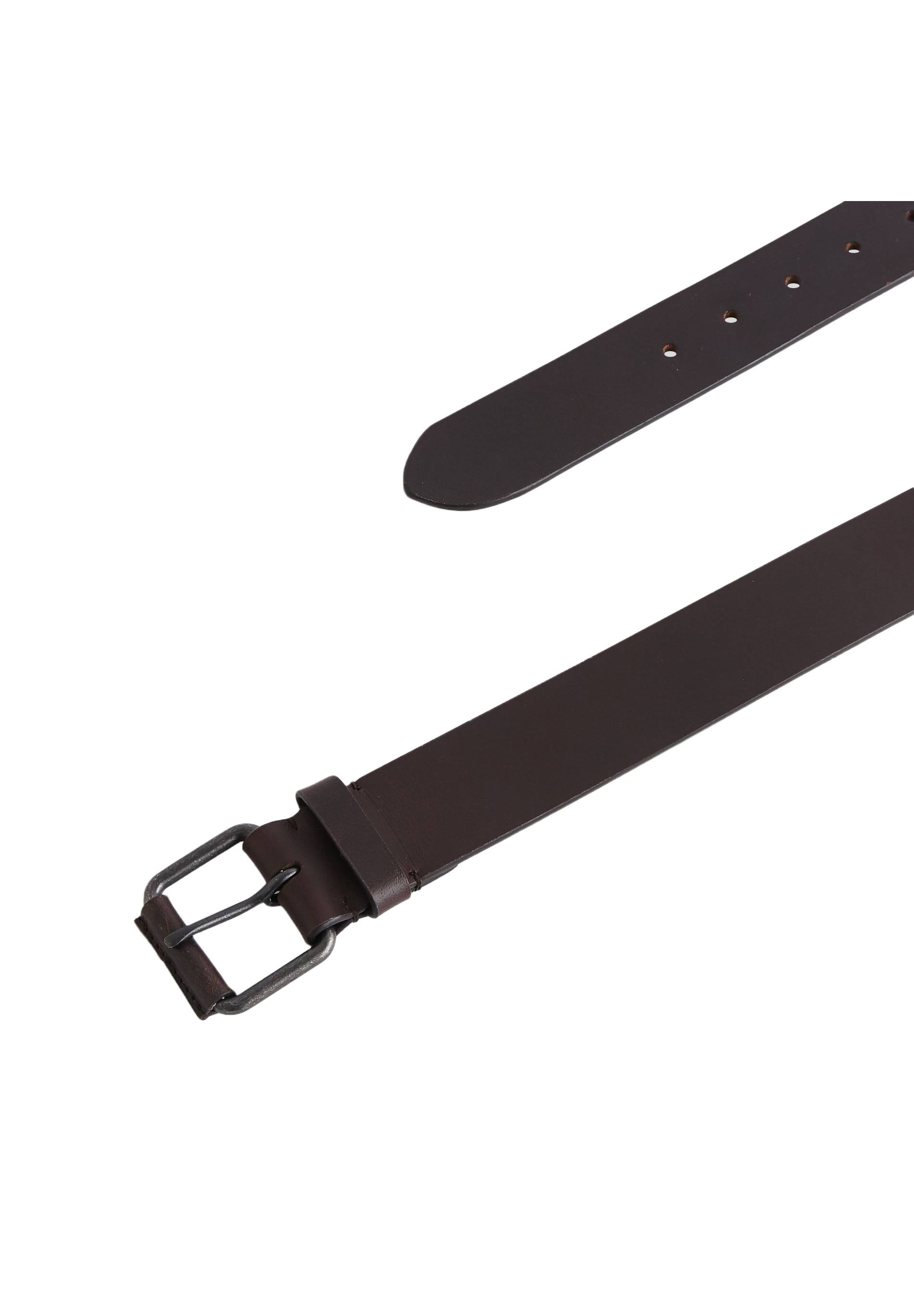 Ceinture unie , Cuir Responsable, Brun, large image number 3