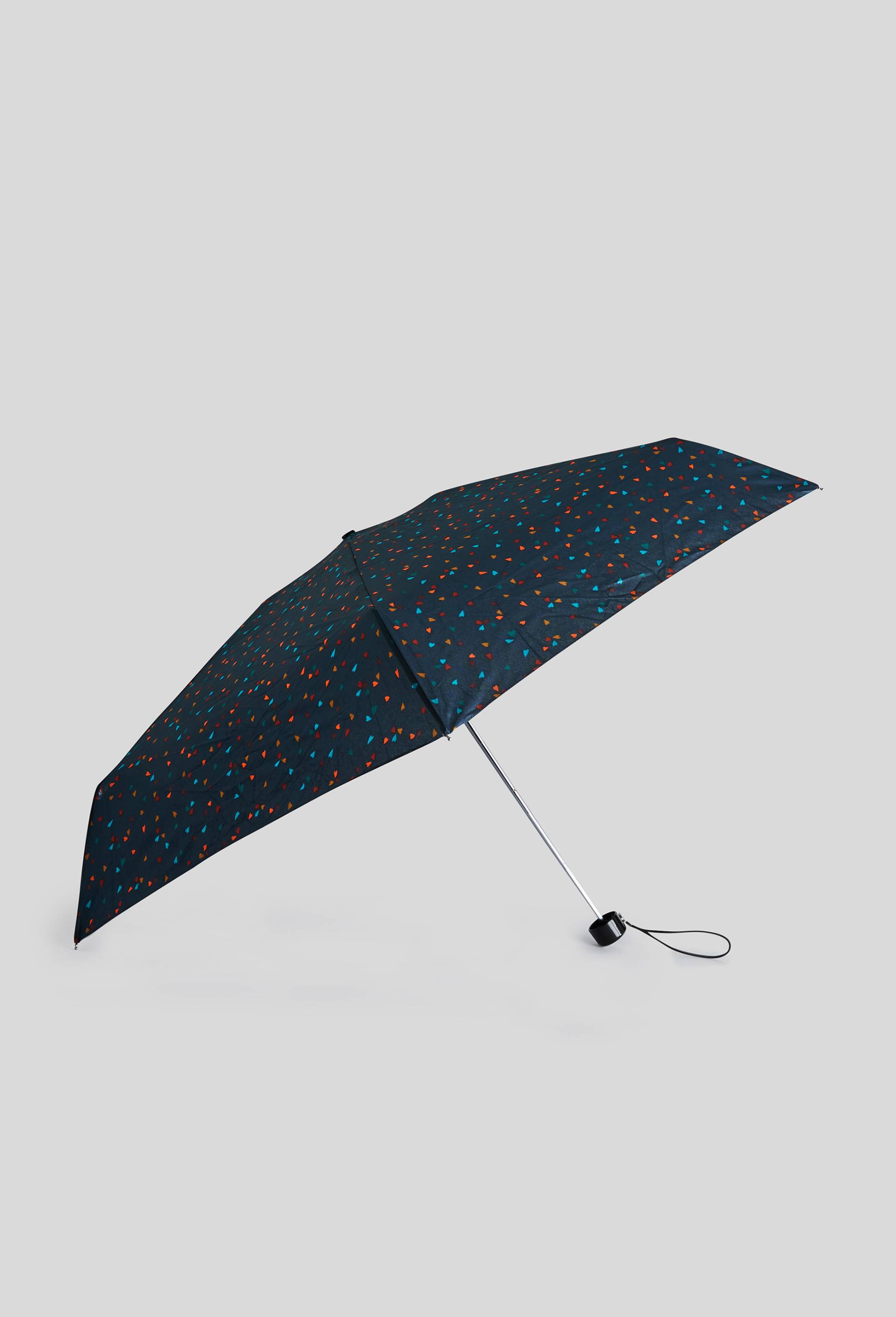 Parapluie manuel mini format imprim&eacute;, Bleu fonc&eacute;, large image number 1